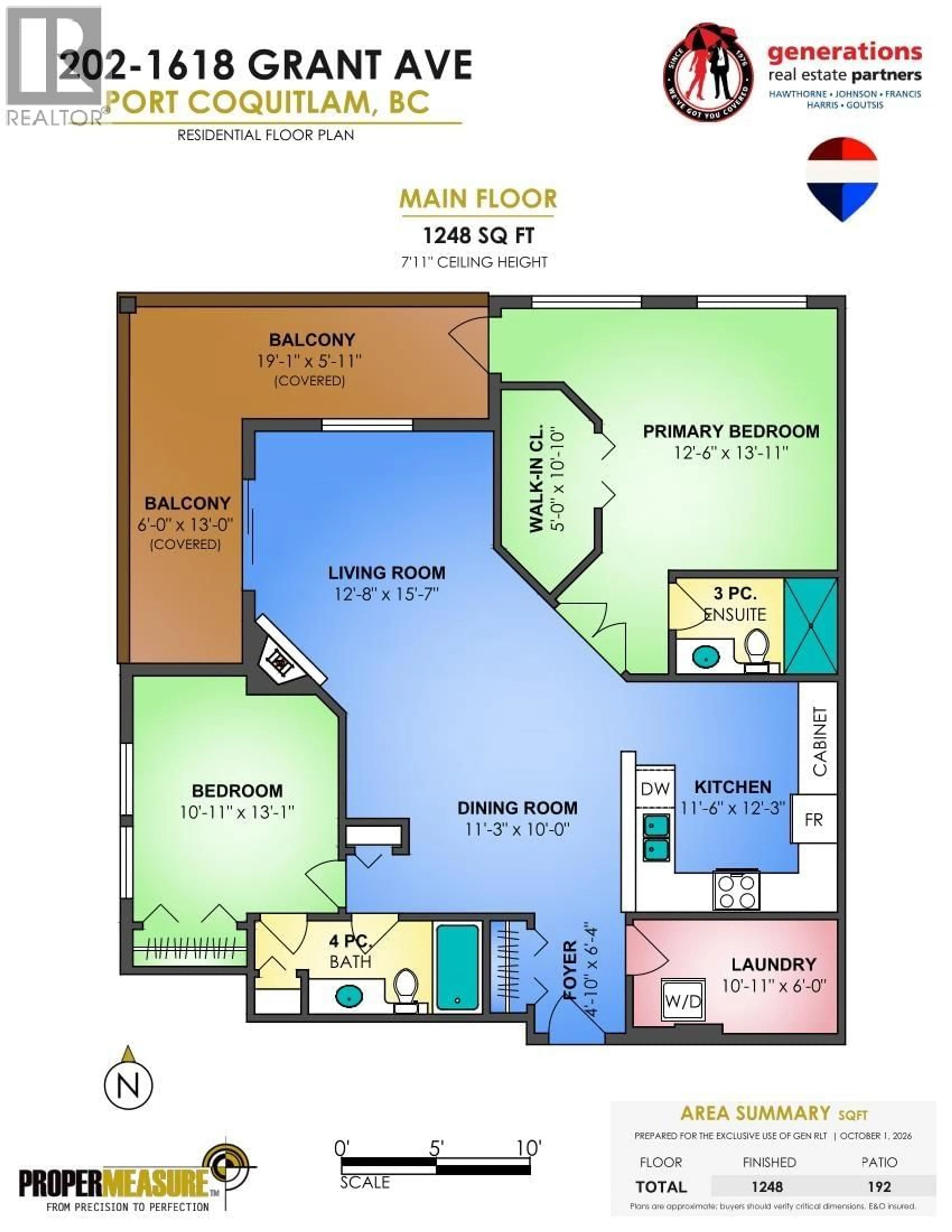 Floor plan for 202 - 1618 GRANT AVENUE, Port Coquitlam British Columbia V3B1P3