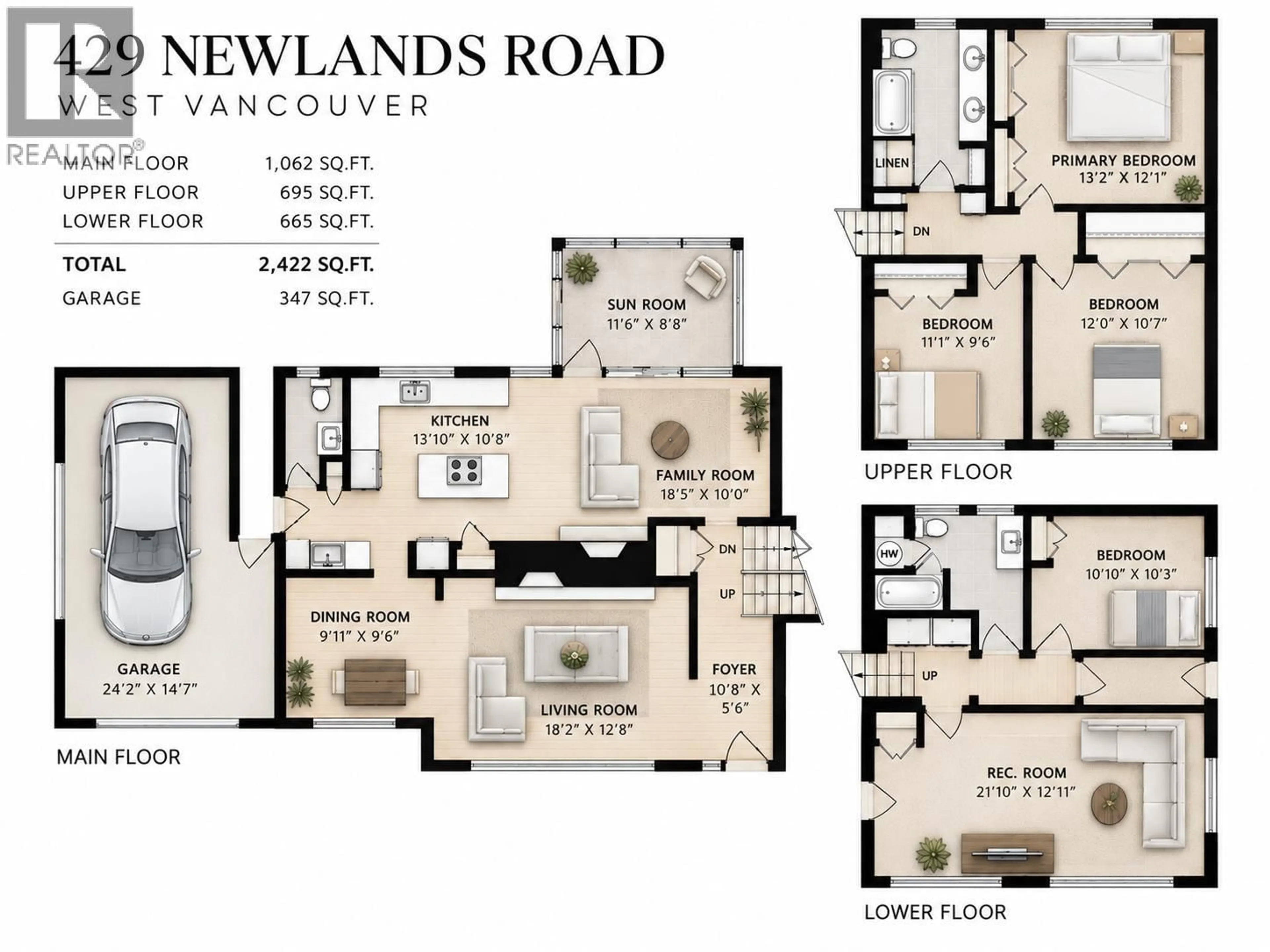 Floor plan for 429 NEWLANDS ROAD, West Vancouver British Columbia V7T1W2