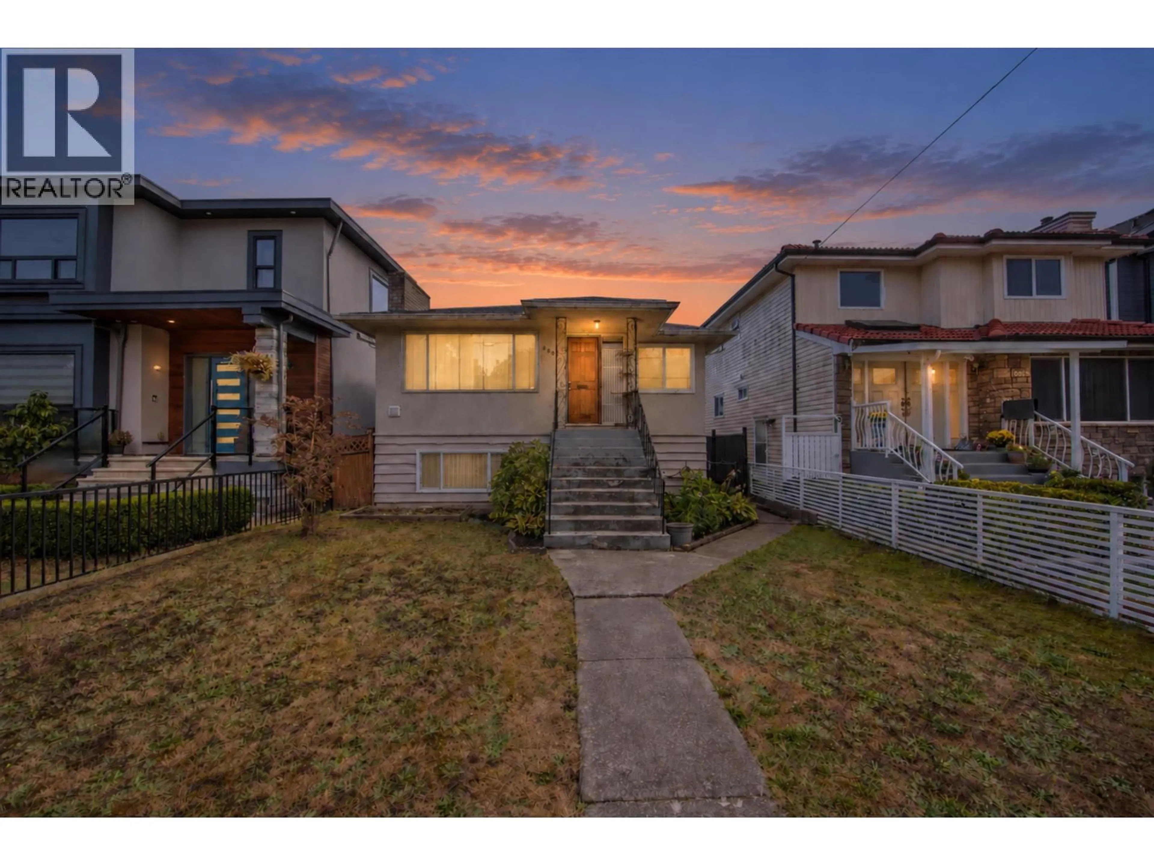 A pic from outside/outdoor area/front of a property/back of a property/a pic from drone, street for 5882 BERKELEY STREET, Vancouver British Columbia V5R3H2