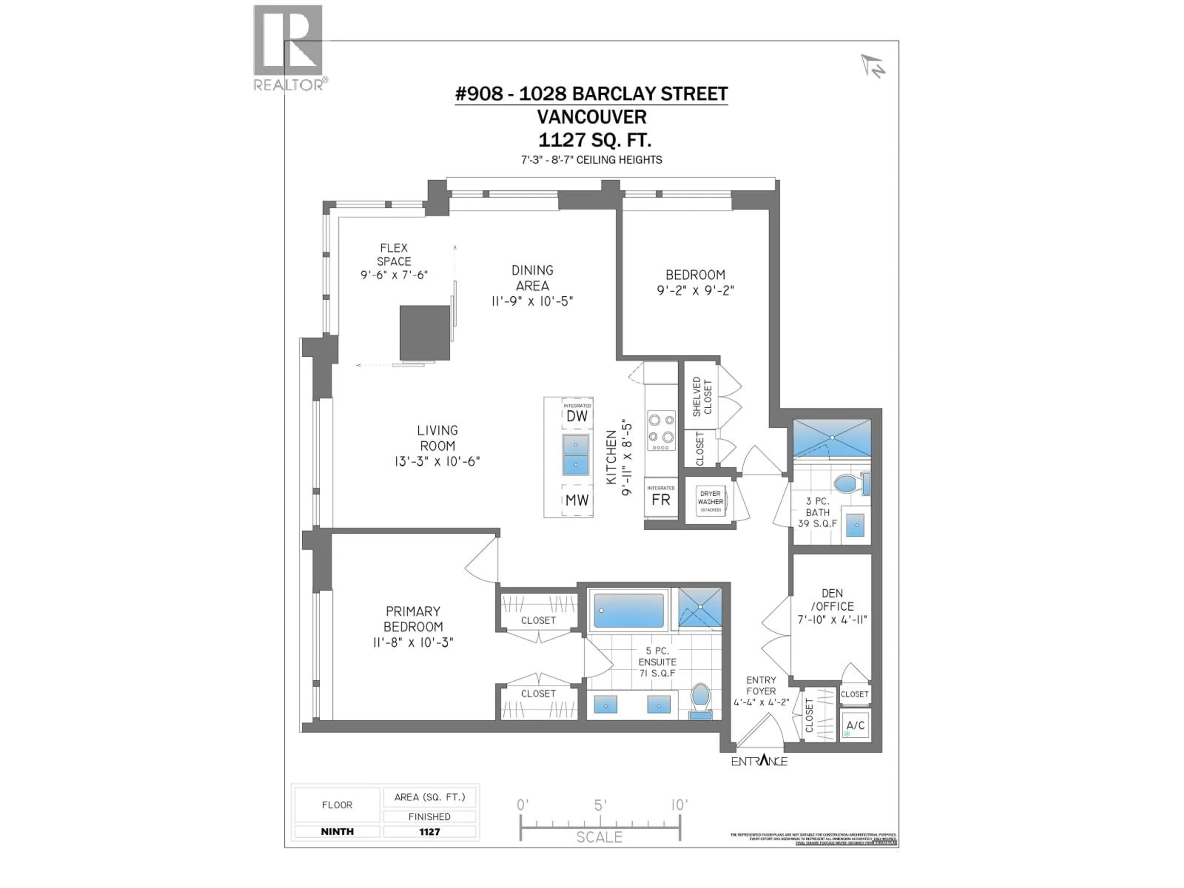 Floor plan for 908 - 1028 BARCLAY STREET, Vancouver British Columbia V6E0B1