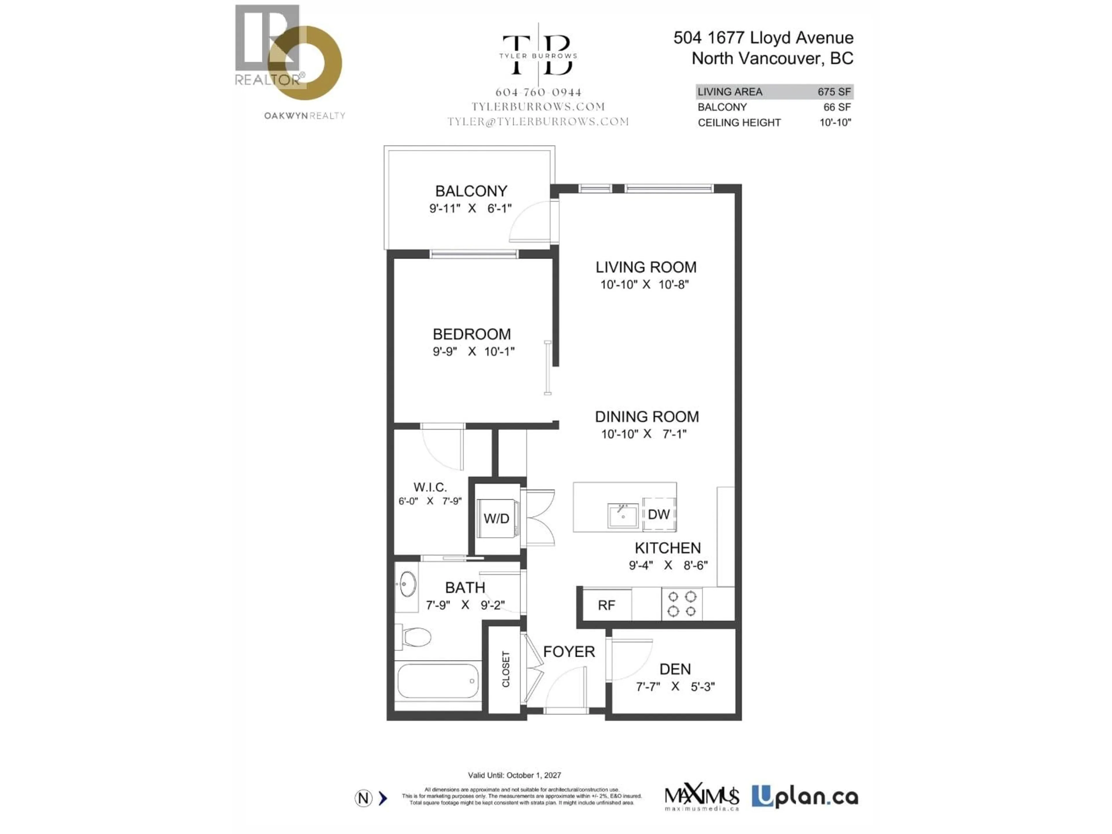 Floor plan for 504 - 1677 LLOYD AVENUE, North Vancouver British Columbia V7P0B1