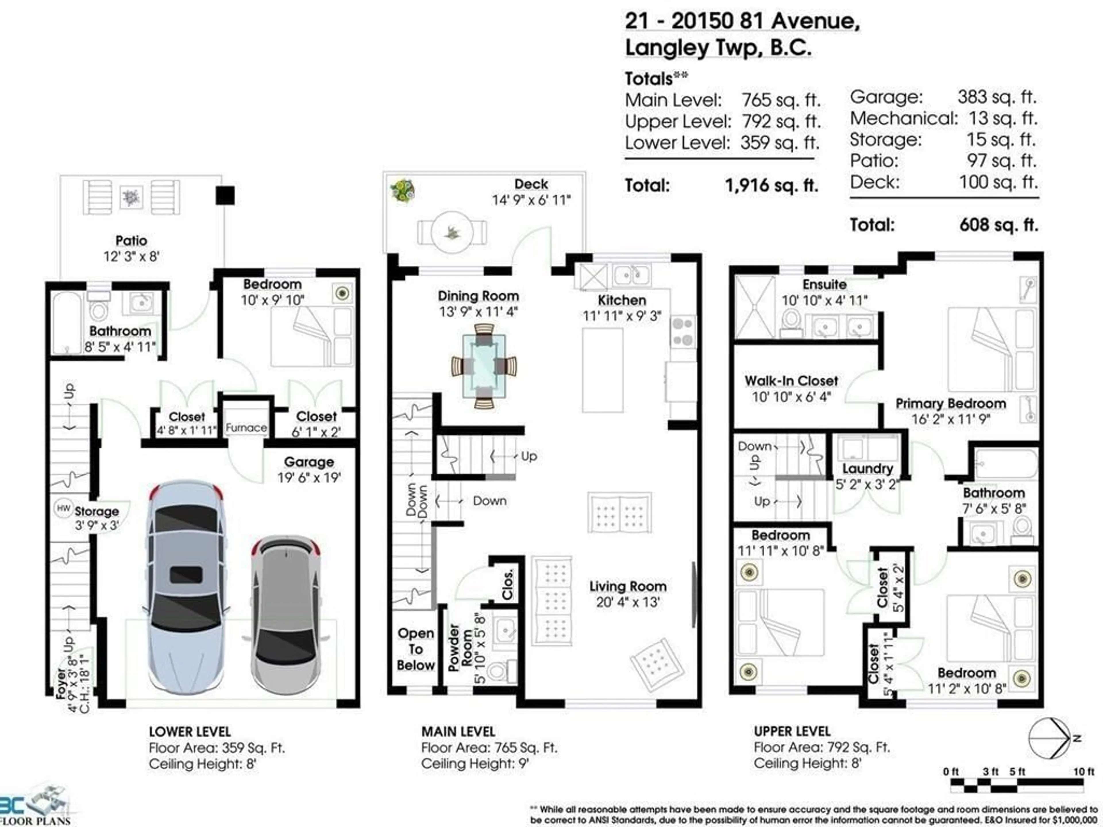 Floor plan for 21 - 20150 81 AVENUE, Langley British Columbia V2Y3L8