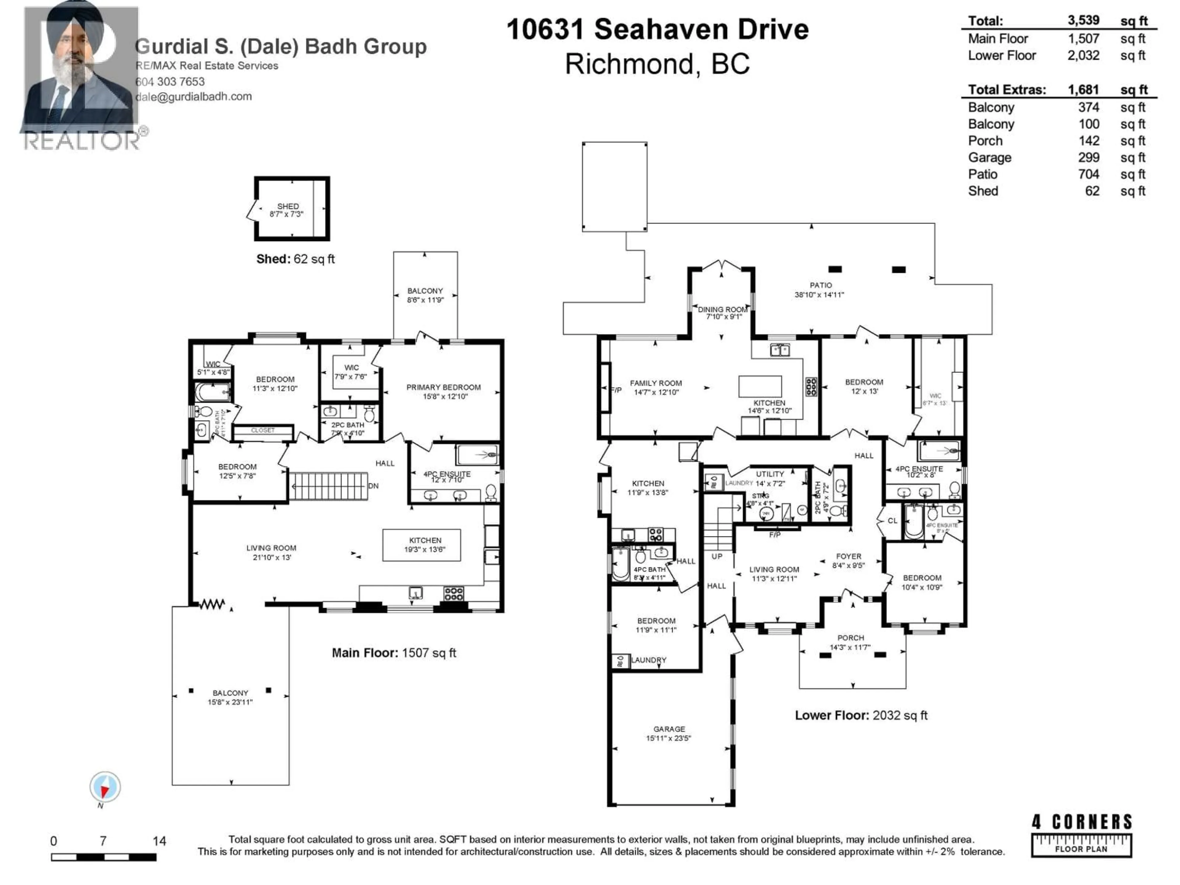 Floor plan for 10631 SEAHAVEN DRIVE, Richmond British Columbia V7A4C7