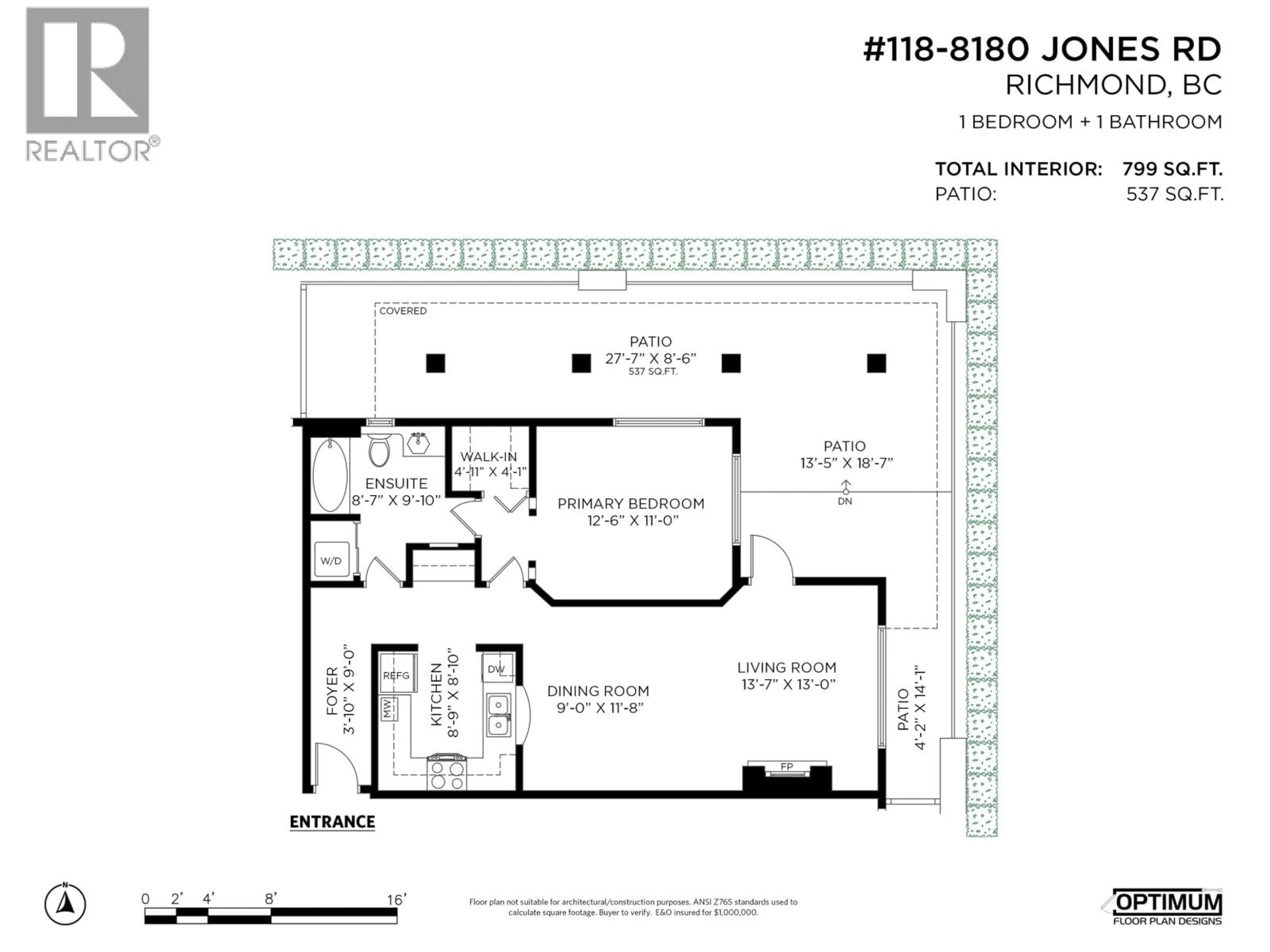 Floor plan for 118 - 8180 JONES ROAD, Richmond British Columbia V6Y3Z6
