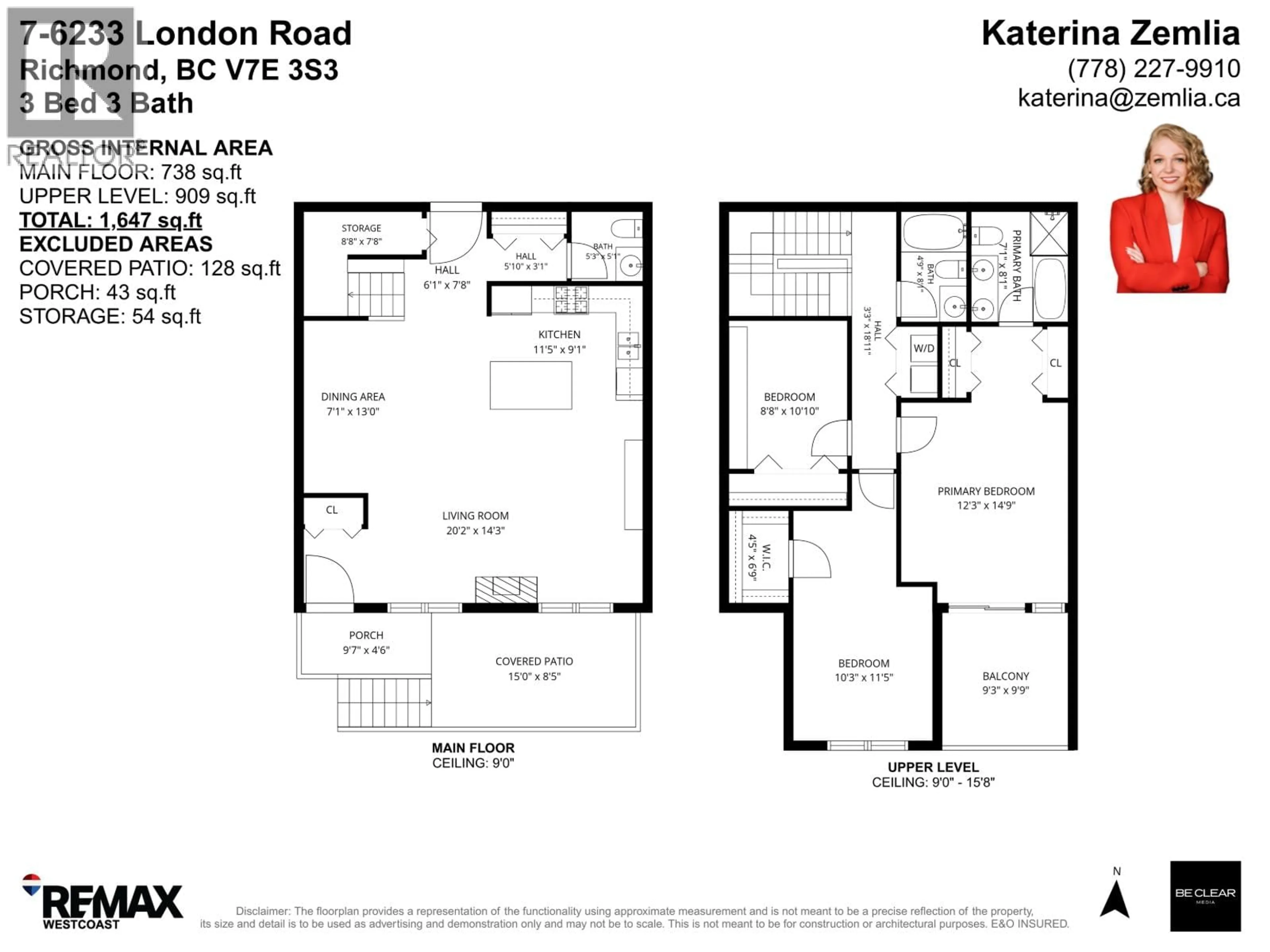 Floor plan for 7 - 6233 LONDON ROAD, Richmond British Columbia V7E3S3