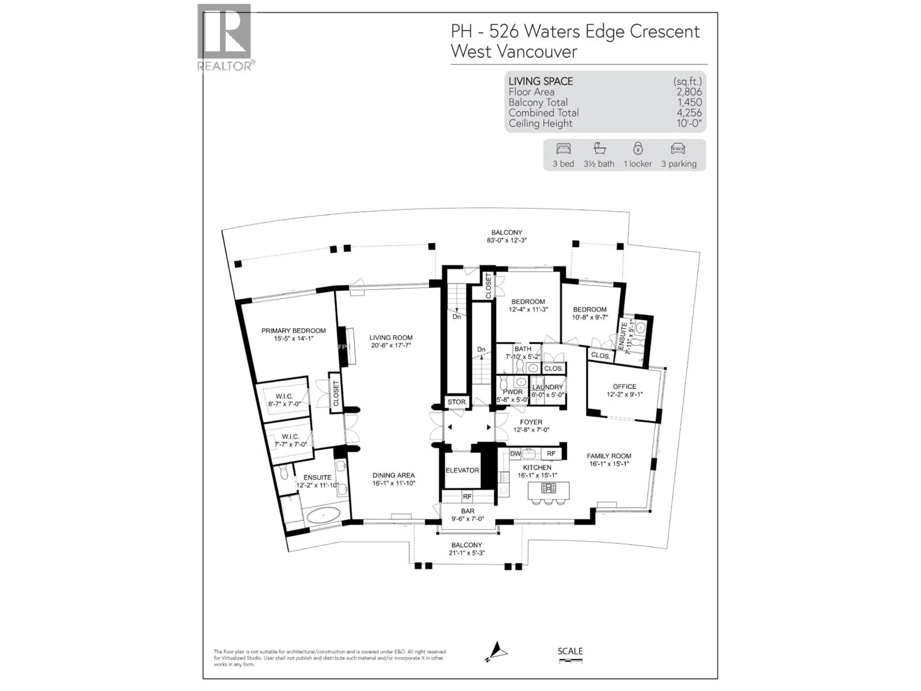Floor plan for PH - 526 WATERS EDGE CRESCENT, West Vancouver British Columbia V7T0A2