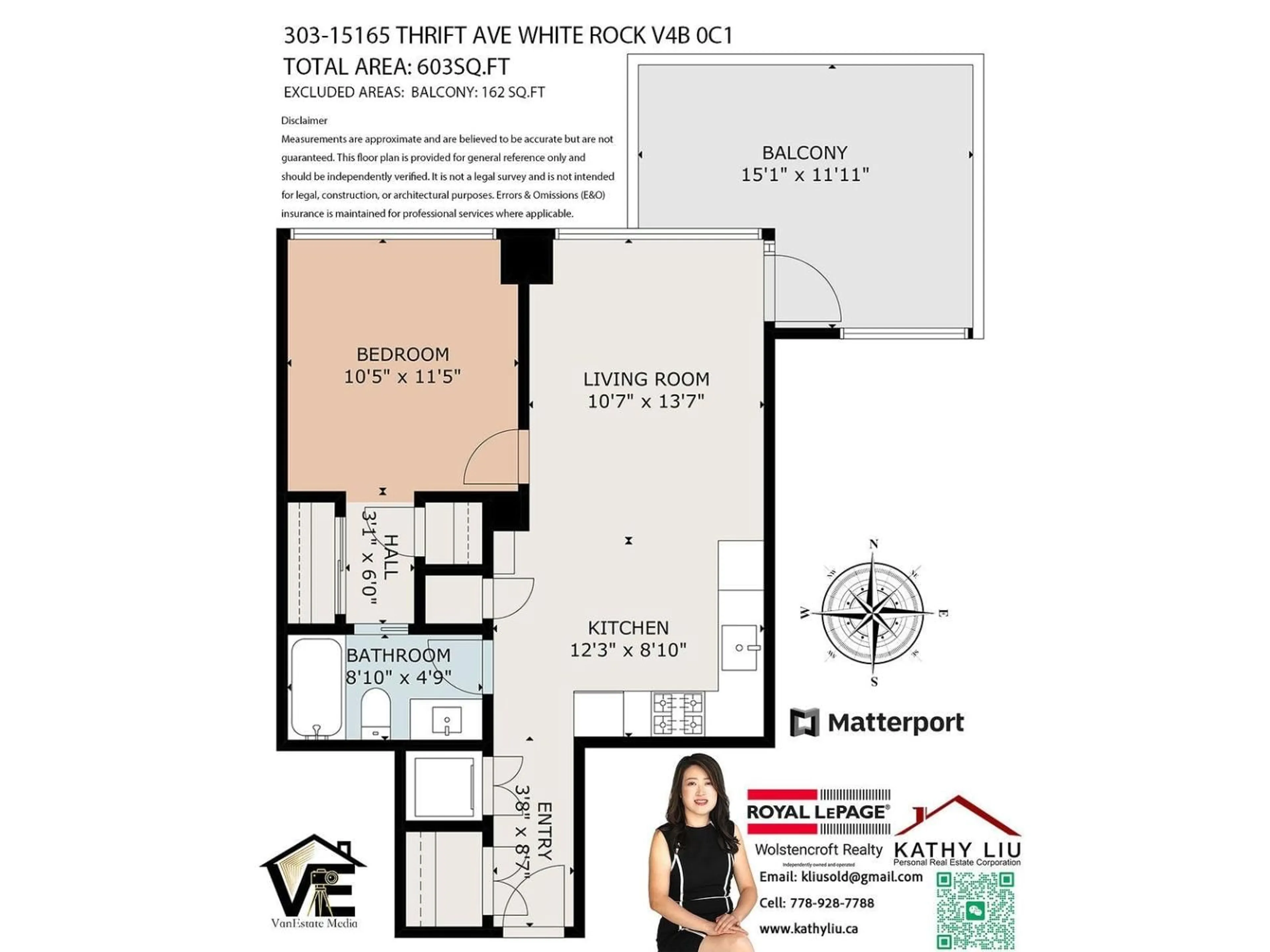 Floor plan for 303 - 15165 THRIFT AVENUE, White Rock British Columbia V4B0C1