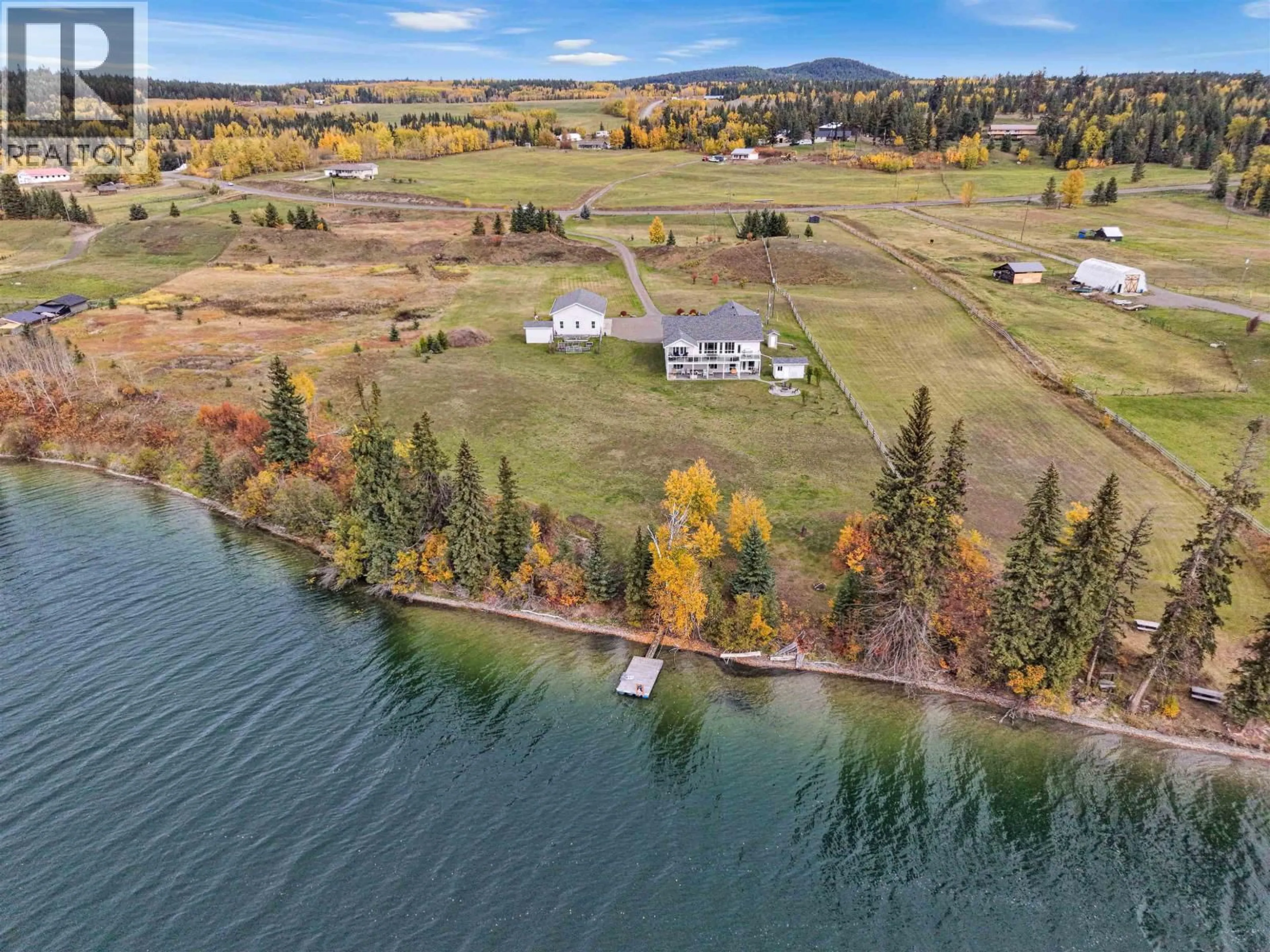 A pic from outside/outdoor area/front of a property/back of a property/a pic from drone, water/lake/river/ocean view for 3036 PRITCHARD ROAD, Williams Lake British Columbia V0L1G0