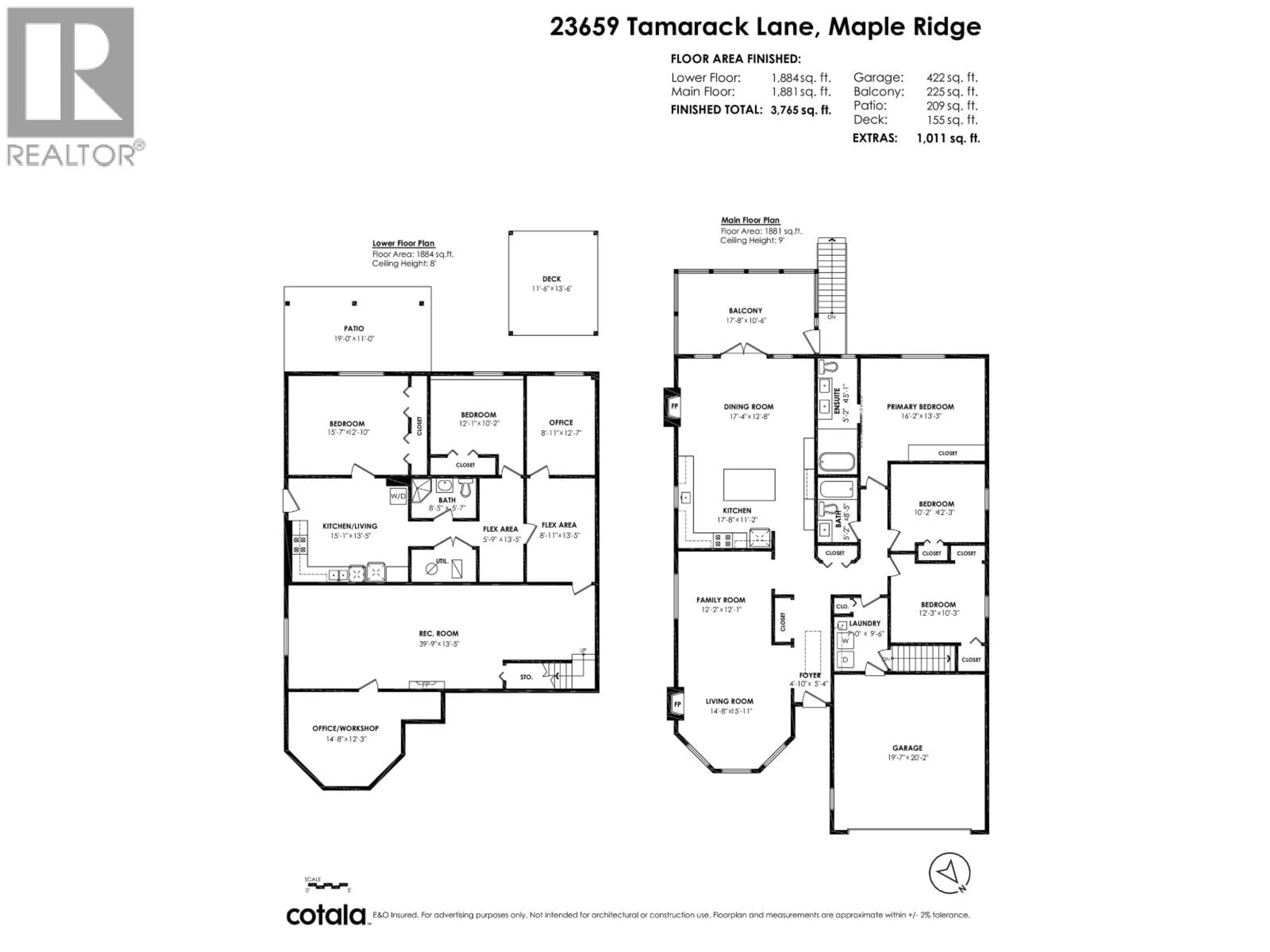 Floor plan for 23659 TAMARACK LANE, Maple Ridge British Columbia V2W1B4