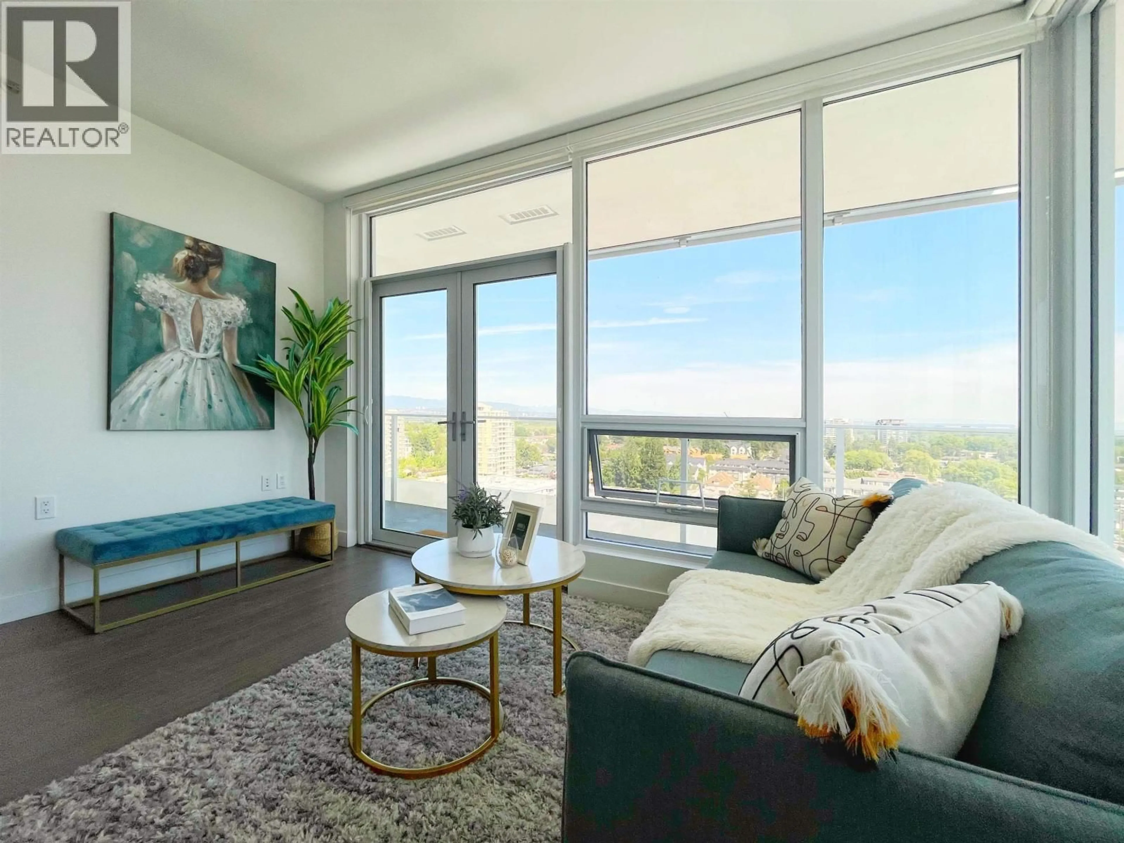 Living room with furniture, unknown for 1407 - 6328 NO. 3 ROAD, Richmond British Columbia V6Y0L6