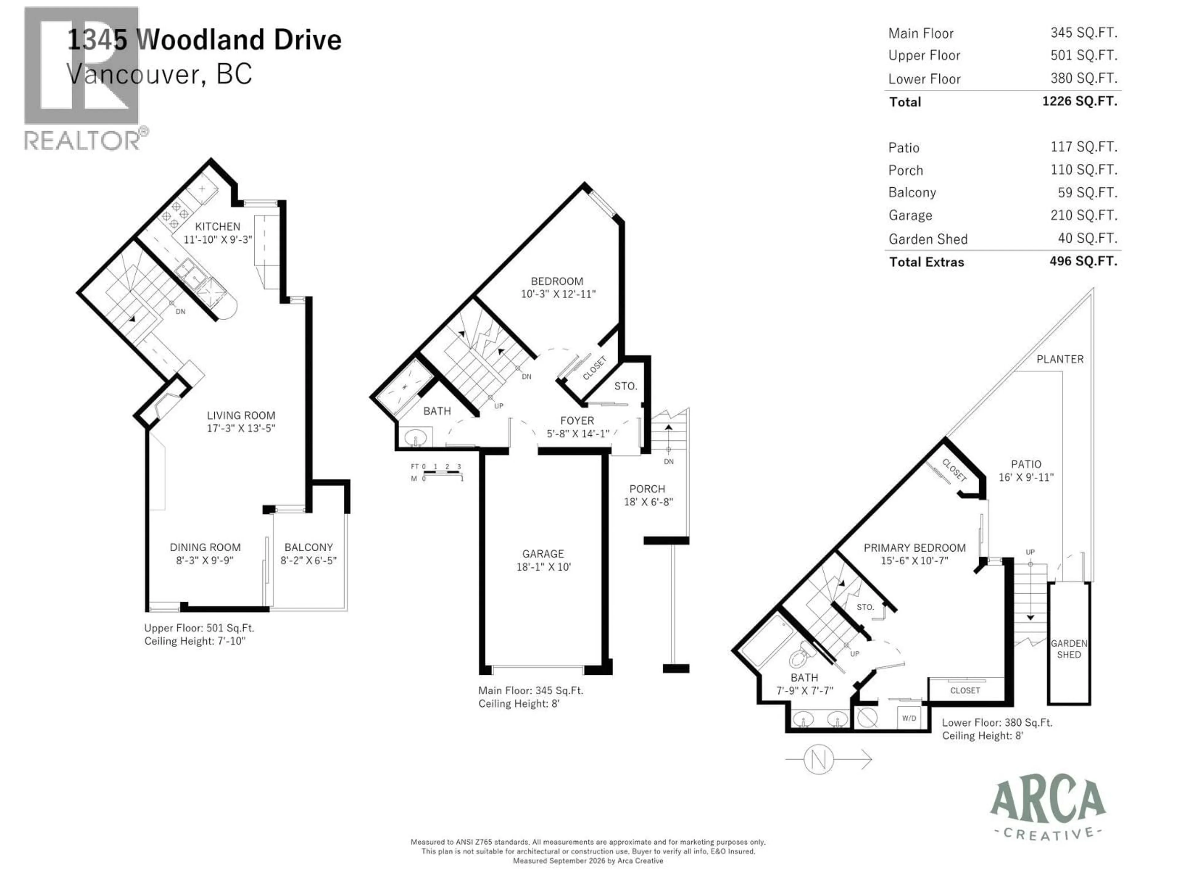 Floor plan for 1345 WOODLAND DRIVE, Vancouver British Columbia V5L3S4