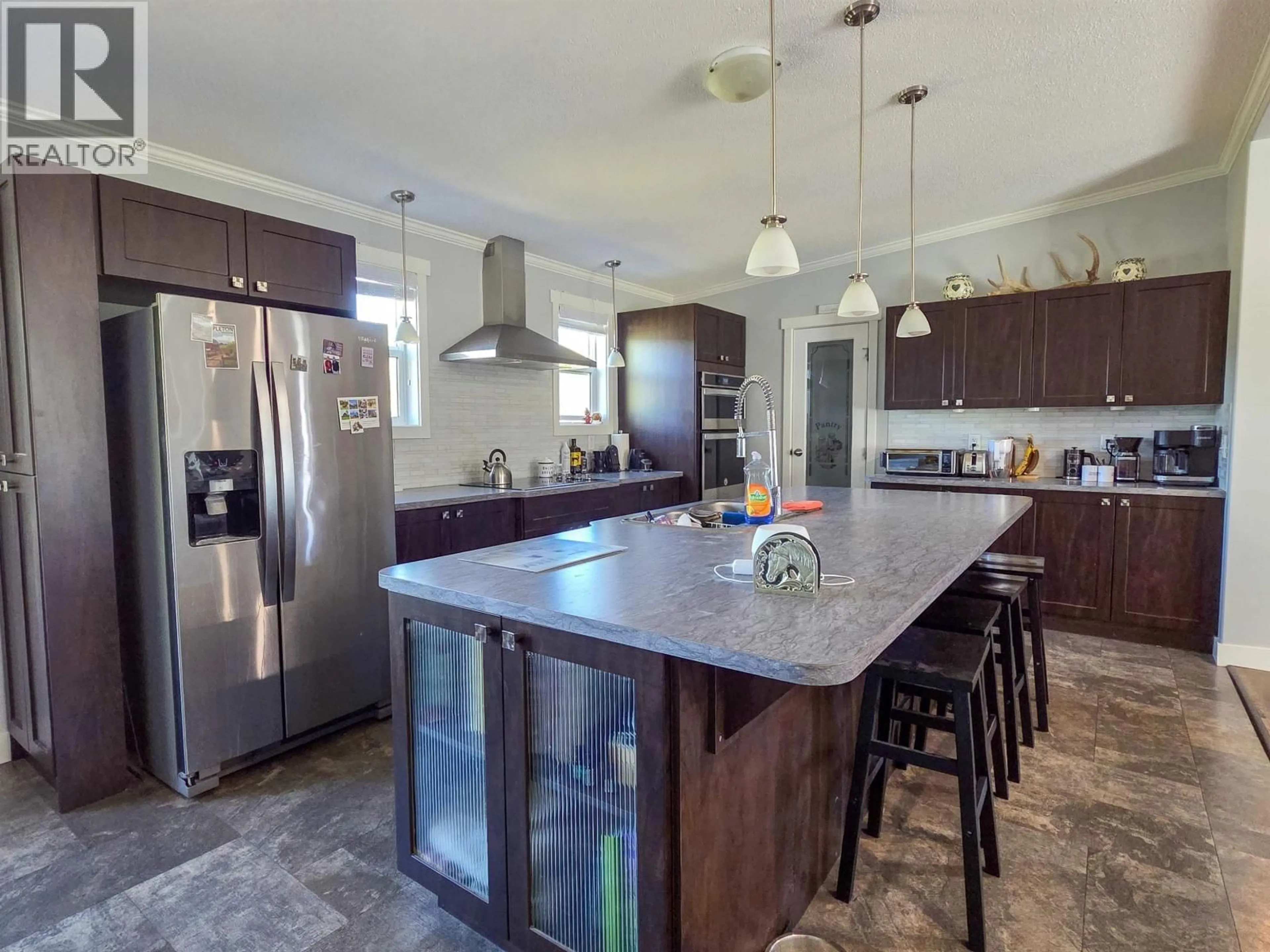 Open concept kitchen, ceramic/tile floor for 6380 DAWSONS LANE, Smithers British Columbia V0J2N2