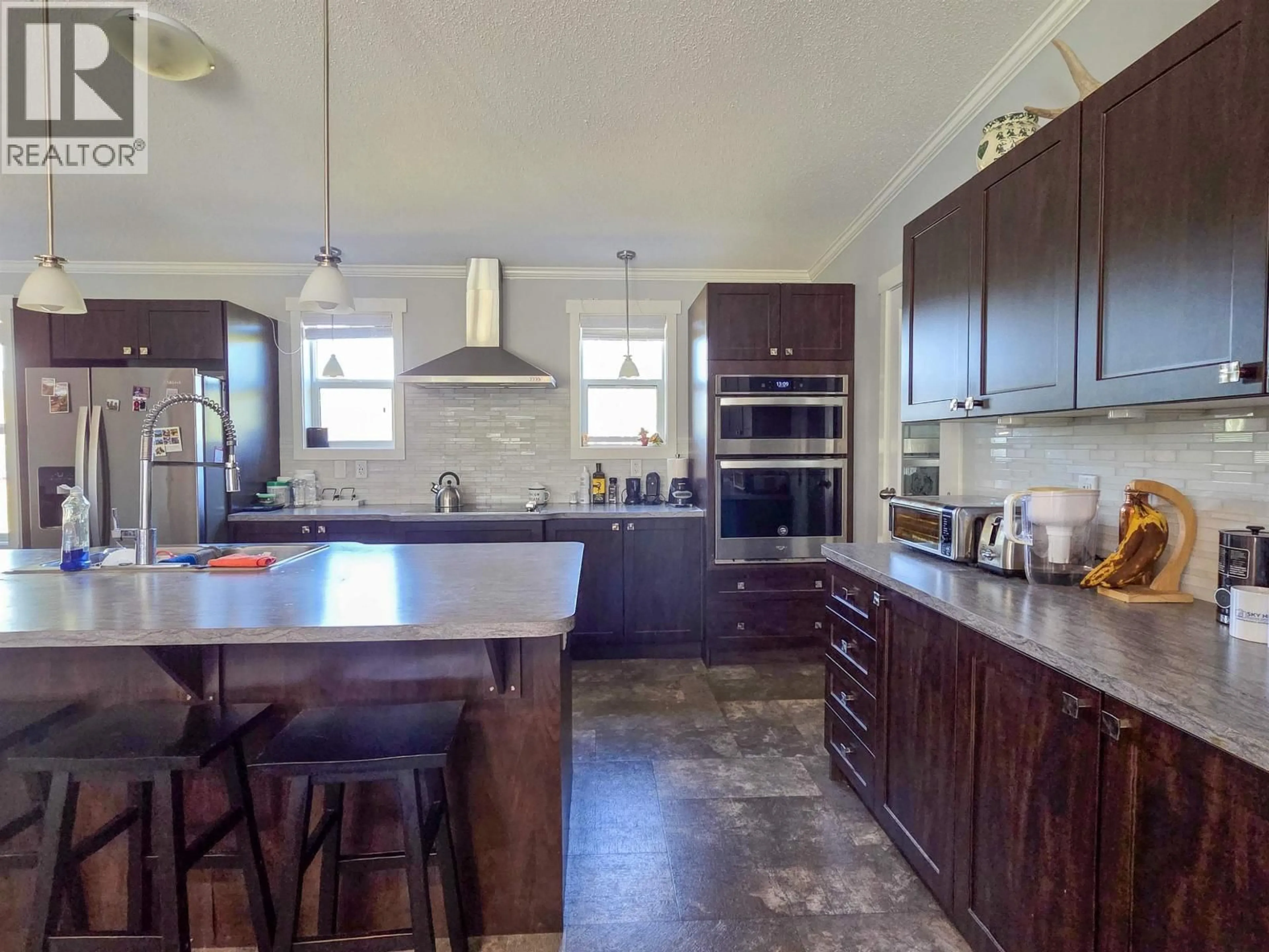Open concept kitchen, ceramic/tile floor for 6380 DAWSONS LANE, Smithers British Columbia V0J2N2