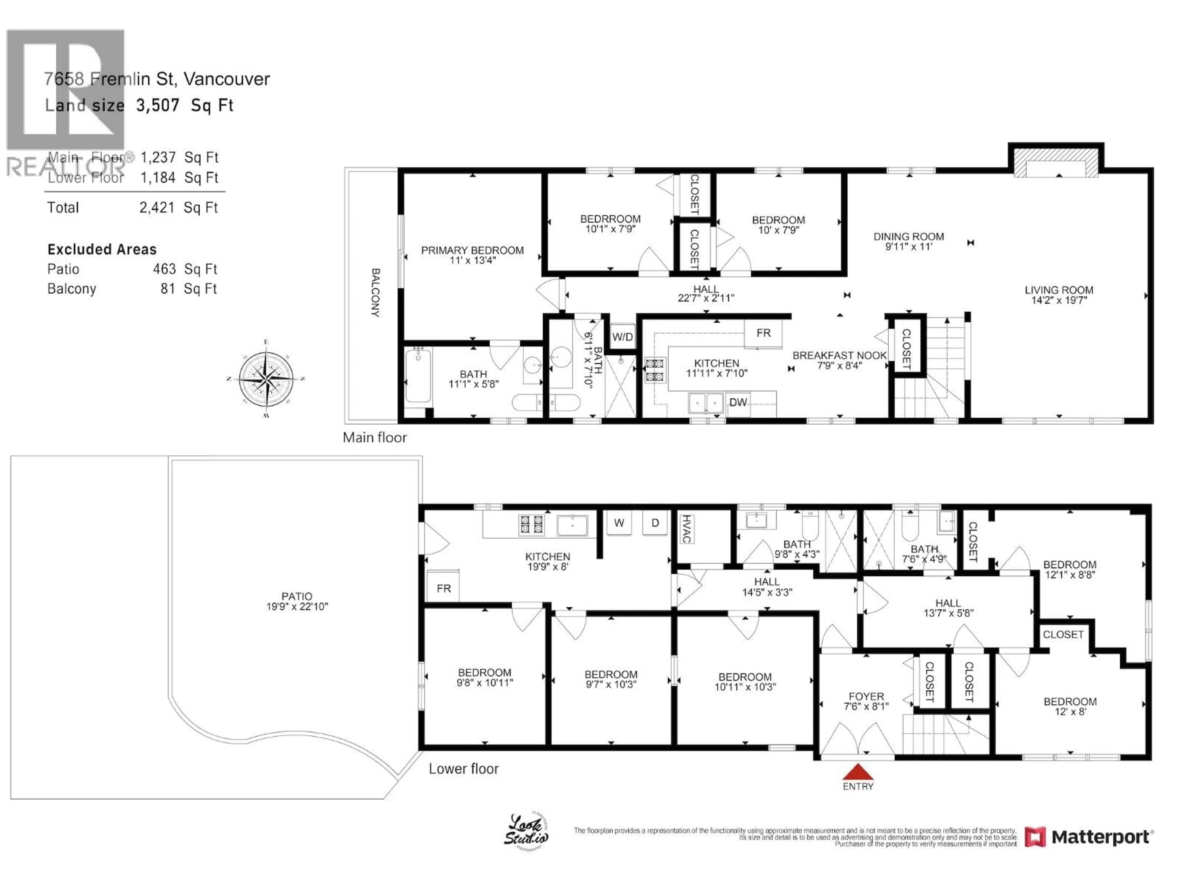Floor plan for 7658 FREMLIN STREET, Vancouver British Columbia V6P2G8