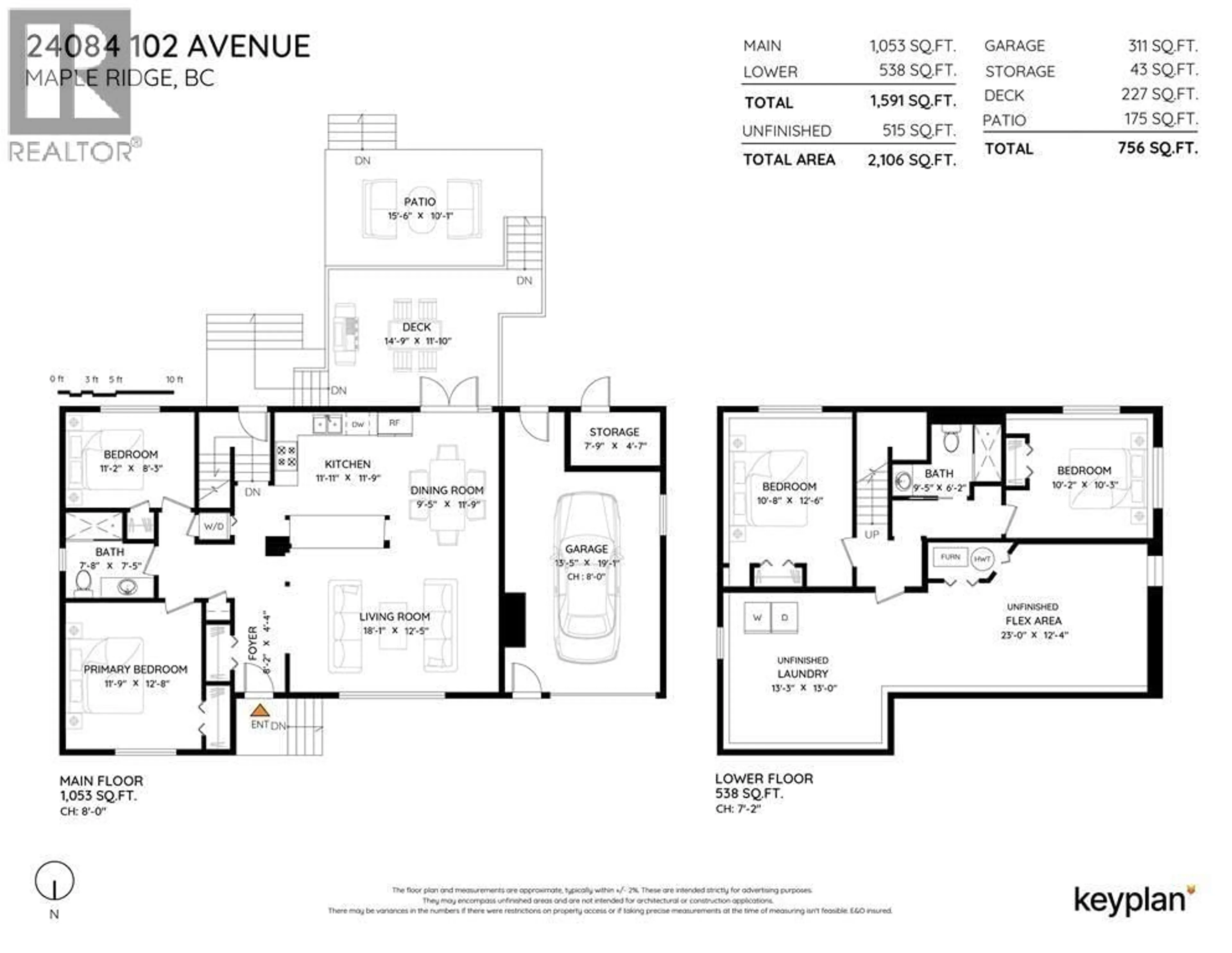 Floor plan for 24084 102 AVENUE, Maple Ridge British Columbia V2W1J1
