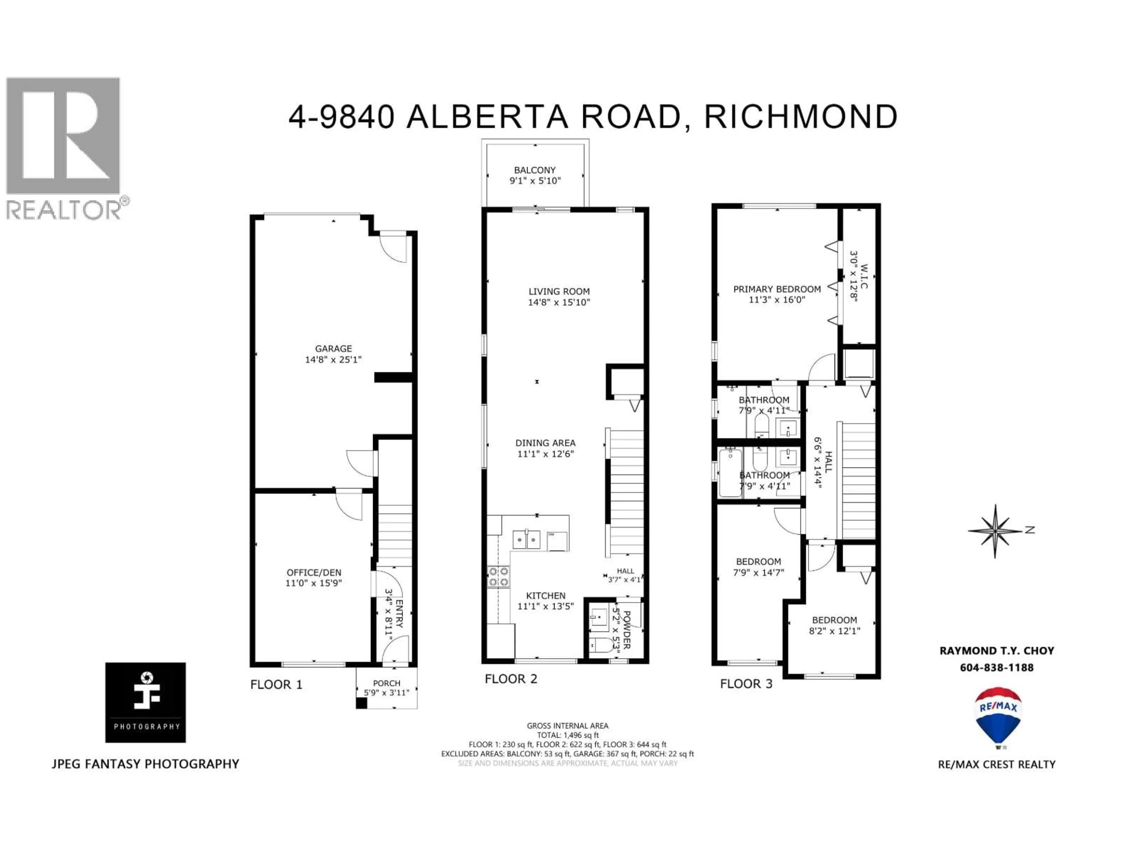 Floor plan for 4 - 9840 ALBERTA ROAD, Richmond British Columbia V6Y1T6