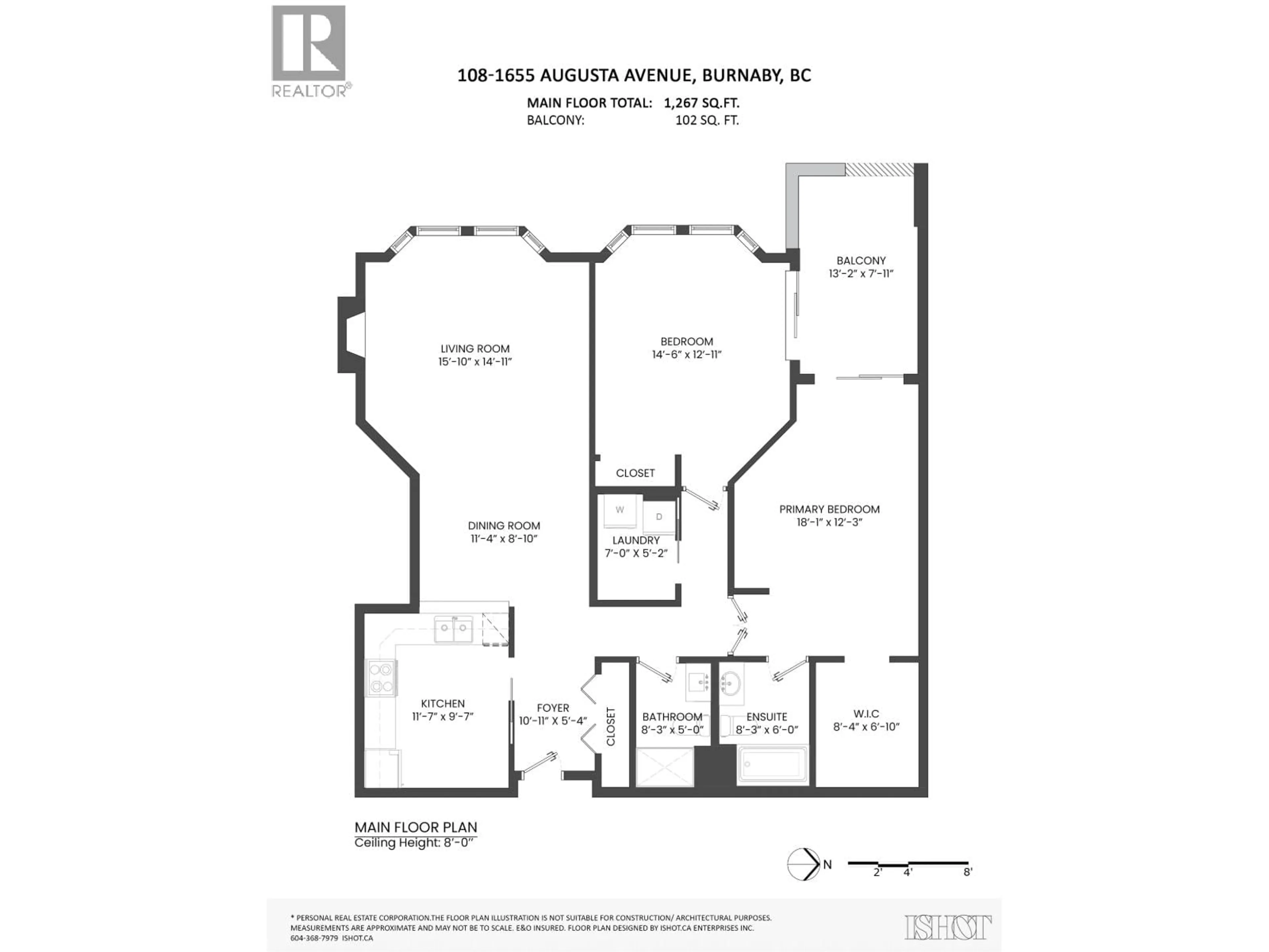Floor plan for 108 - 1655 AUGUSTA AVENUE, Burnaby British Columbia V5A4S8