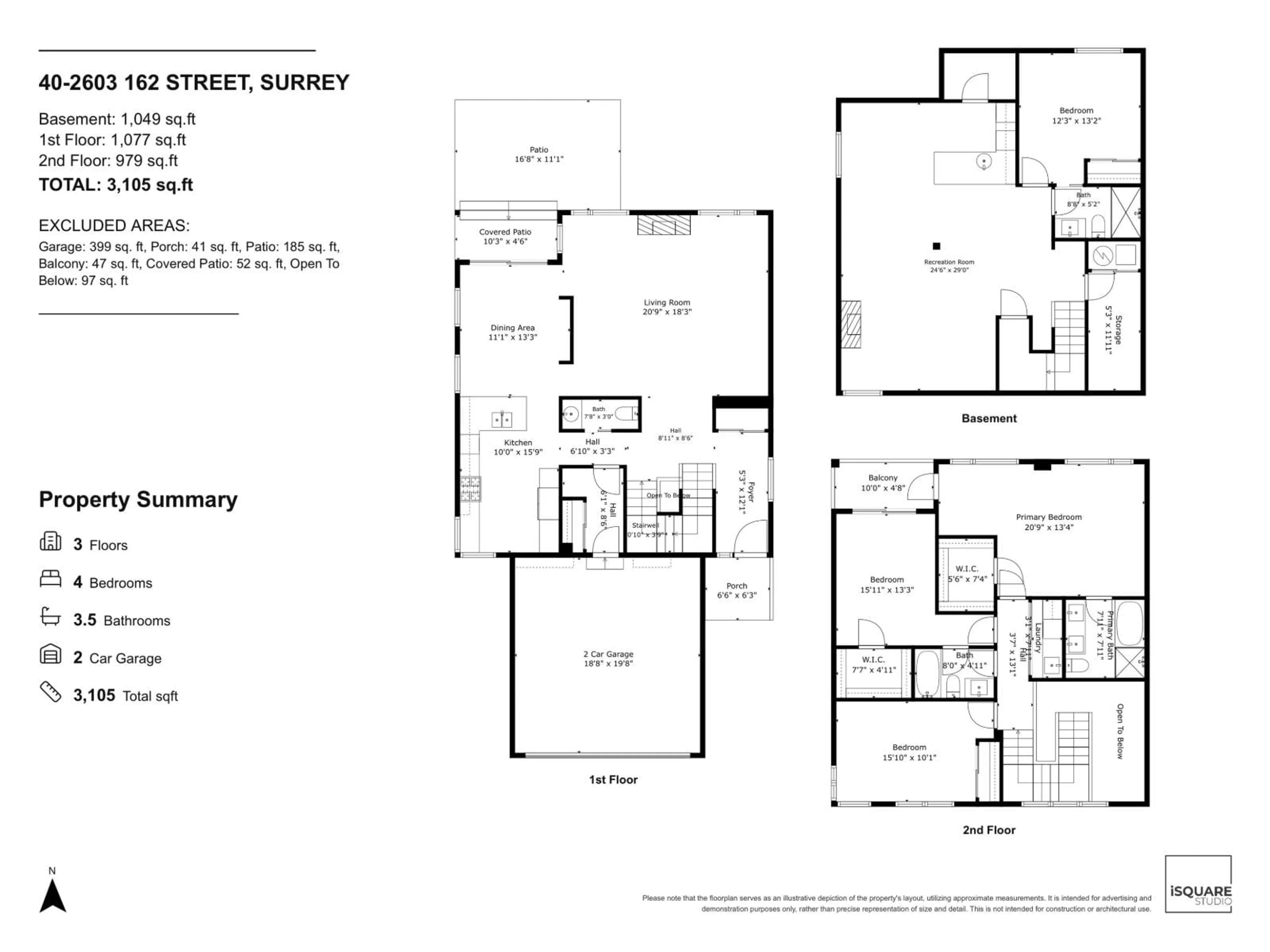 Floor plan for 40 - 2603 162 STREET, Surrey British Columbia V3Z2L4