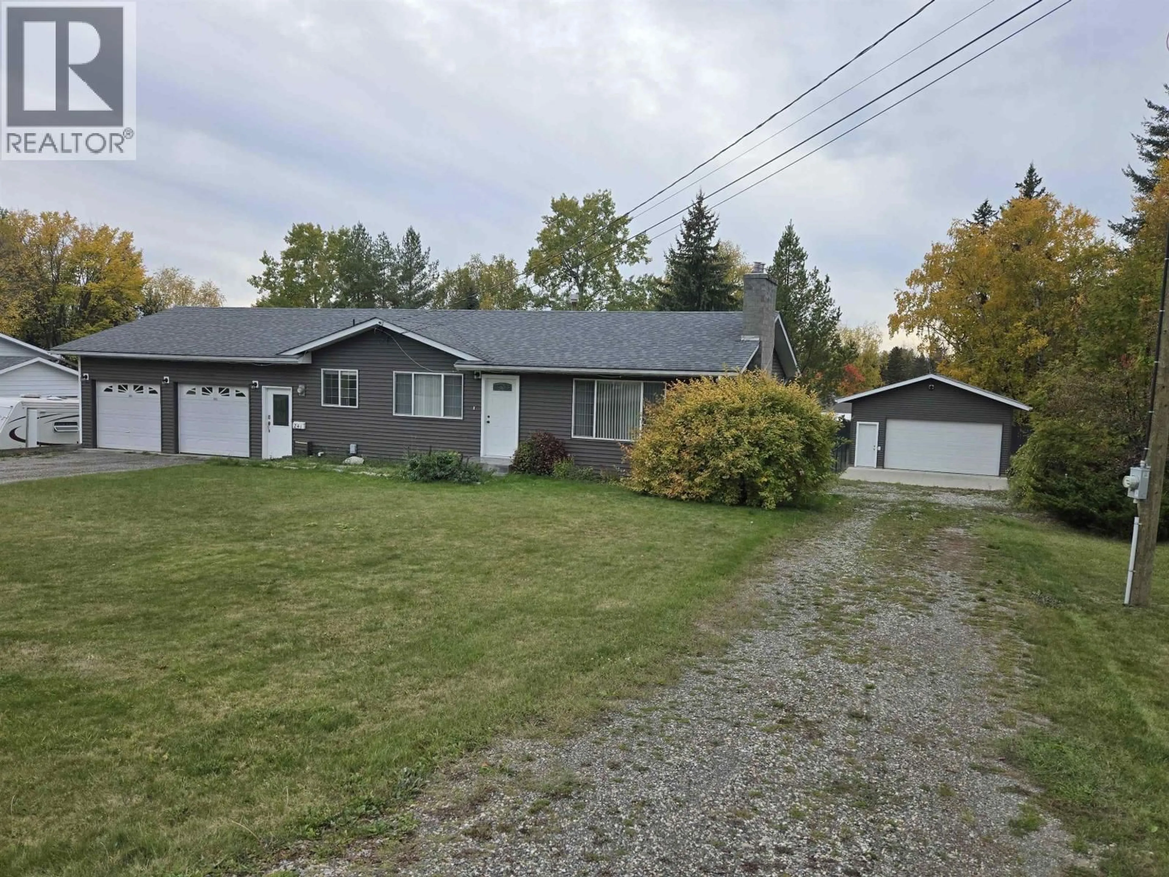 A pic from outside/outdoor area/front of a property/back of a property/a pic from drone, street for 241 ENEMARK ROAD, Quesnel British Columbia V2J4G8