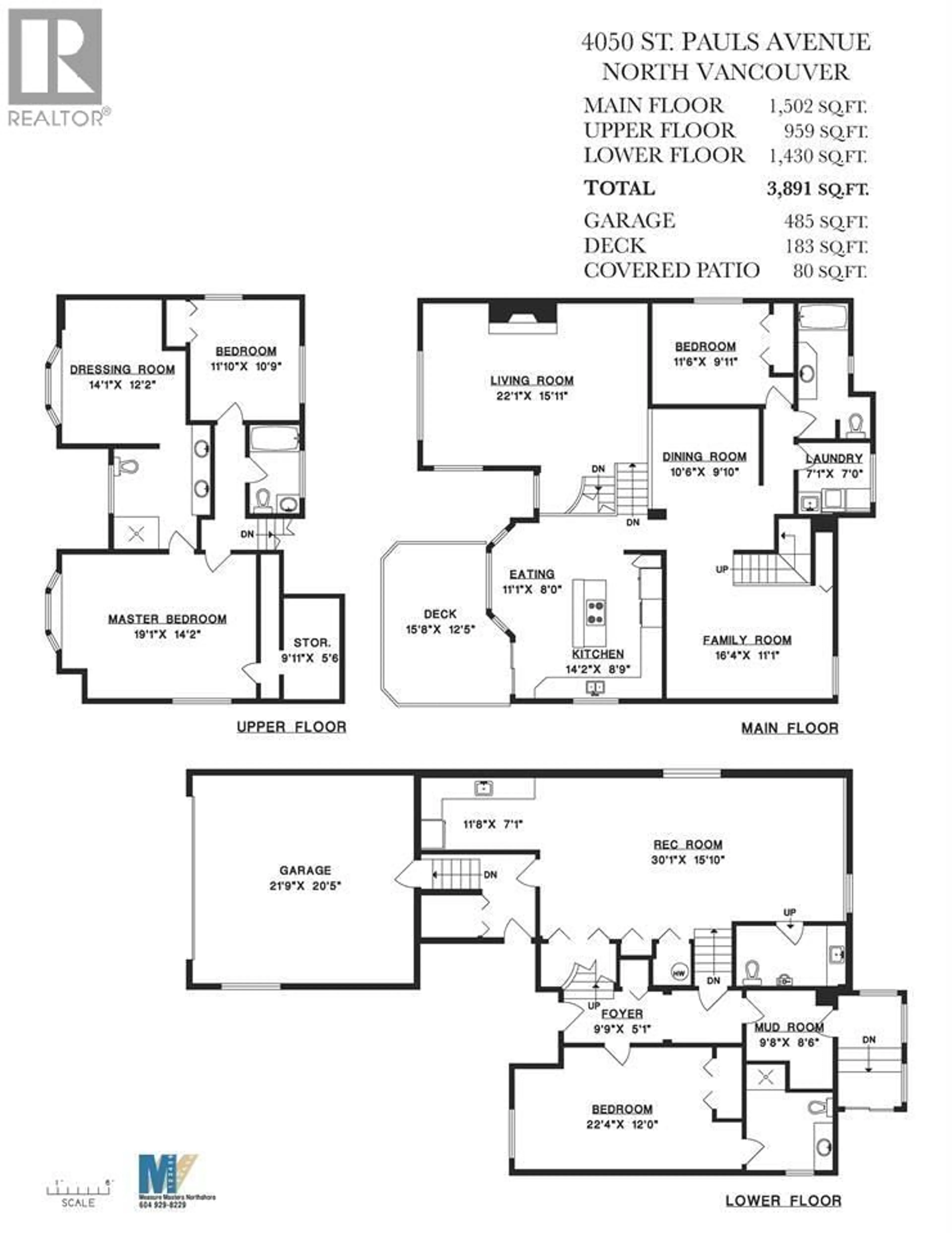 Floor plan for 4050 ST. PAULS AVENUE, North Vancouver British Columbia V7N1T5