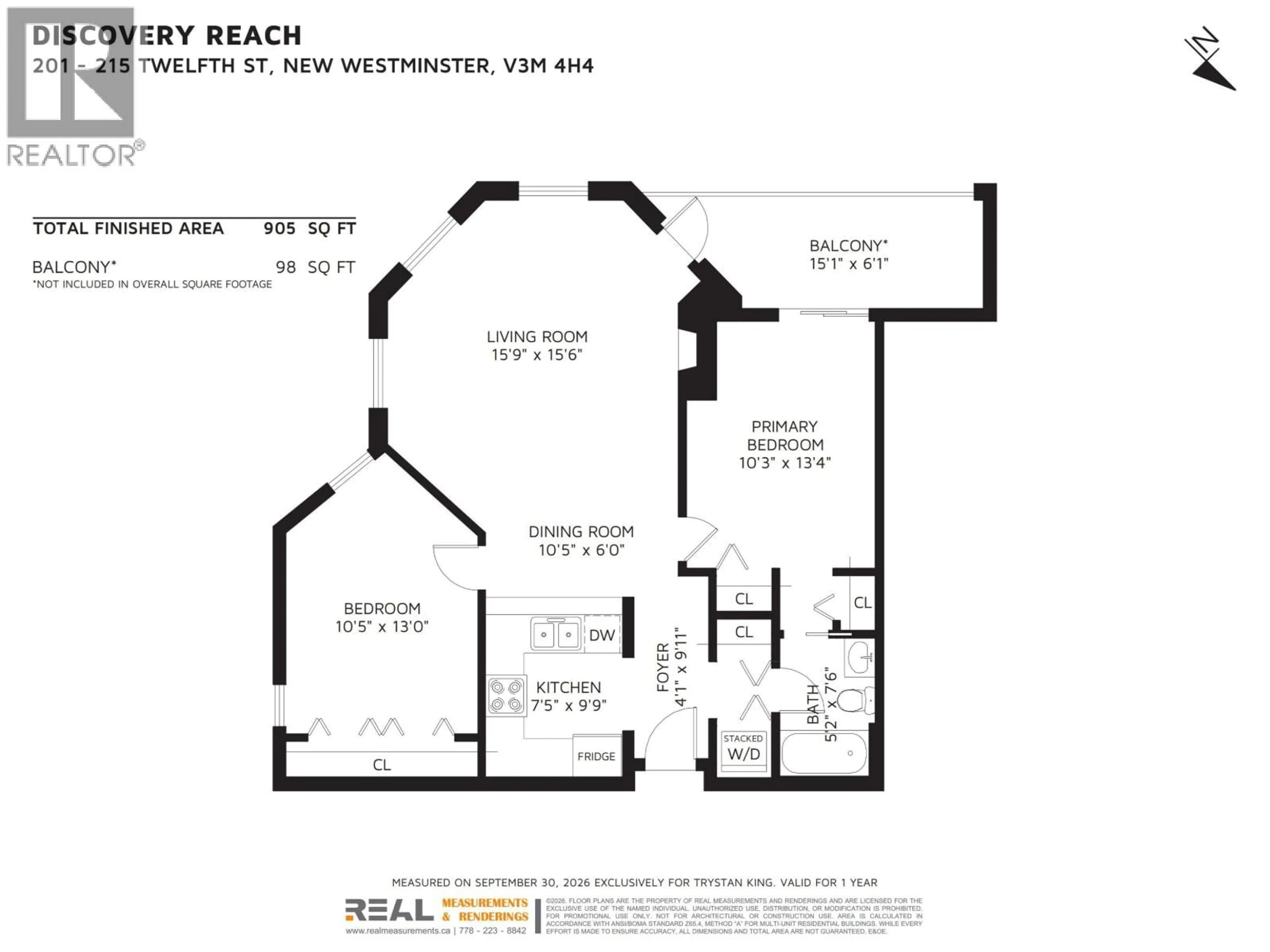 Floor plan for 201 - 215 TWELFTH STREET, New Westminster British Columbia V3M4H4