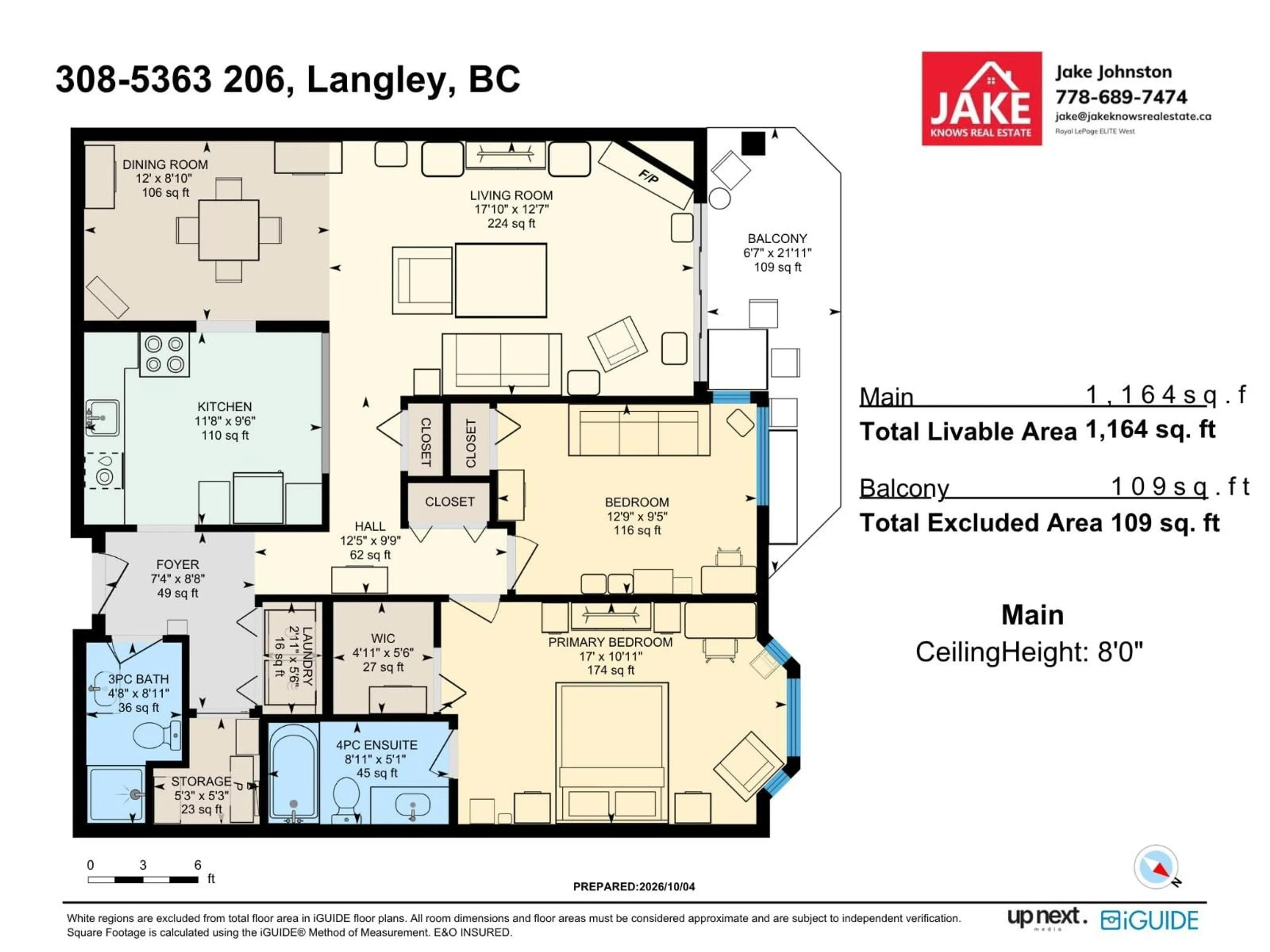 Floor plan for 308 - 5363 206 STREET, Langley British Columbia V3A2C5