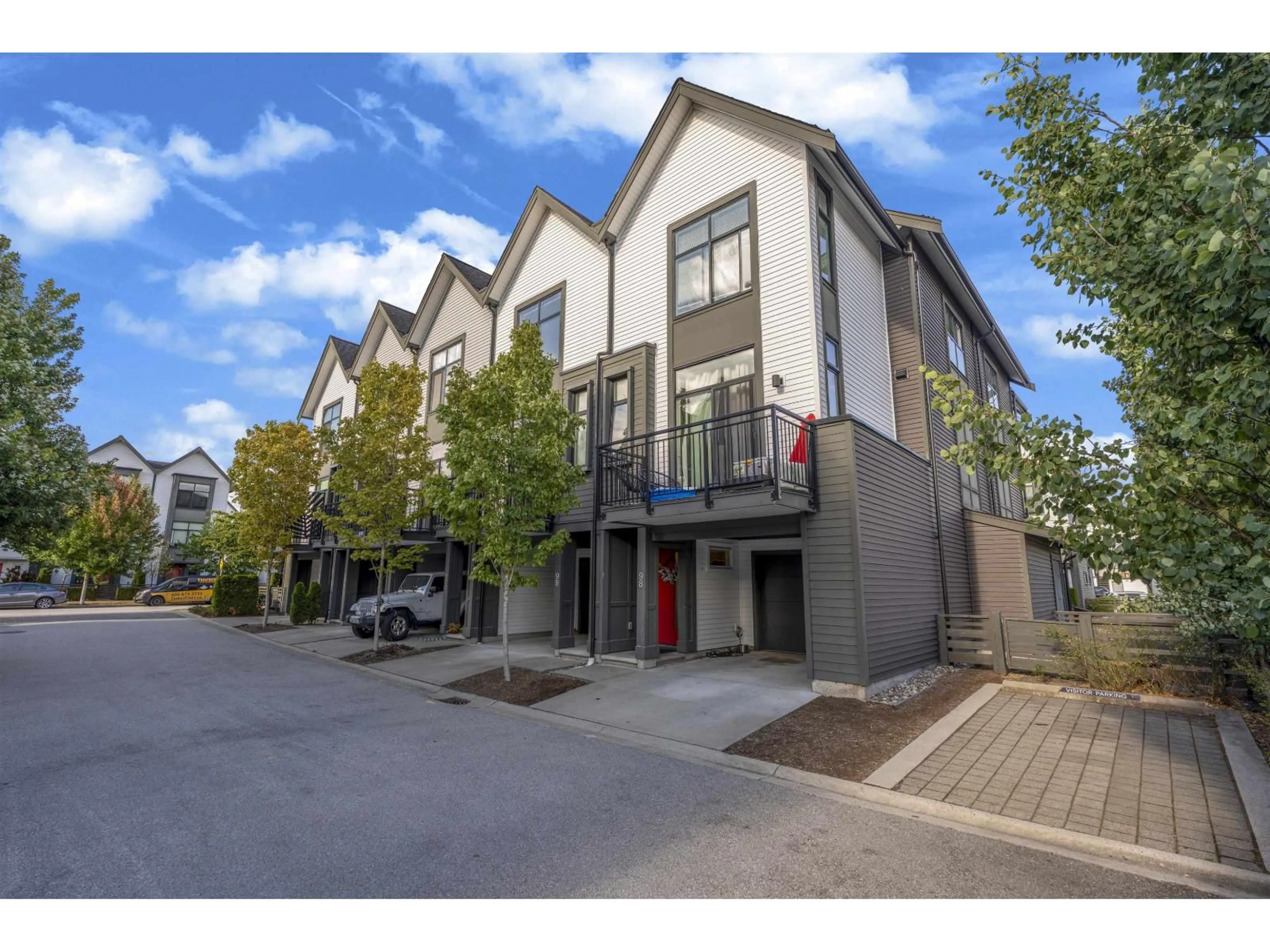 A pic from outside/outdoor area/front of a property/back of a property/a pic from drone, street for 99 - 17568 57A AVENUE, Surrey British Columbia V3S7V2