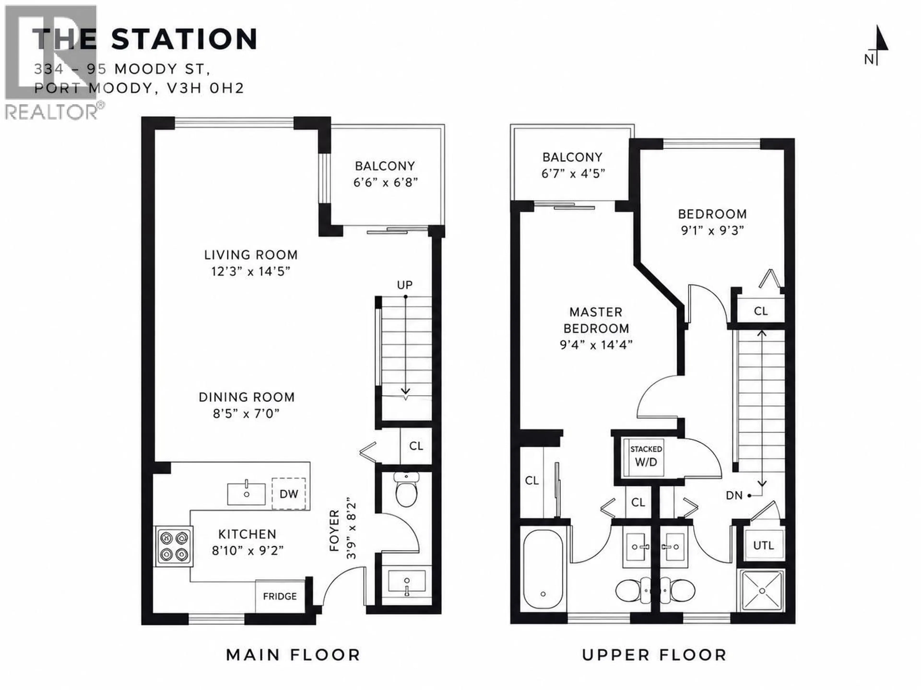 Floor plan for 334 - 95 MOODY STREET, Port Moody British Columbia V3H0H2