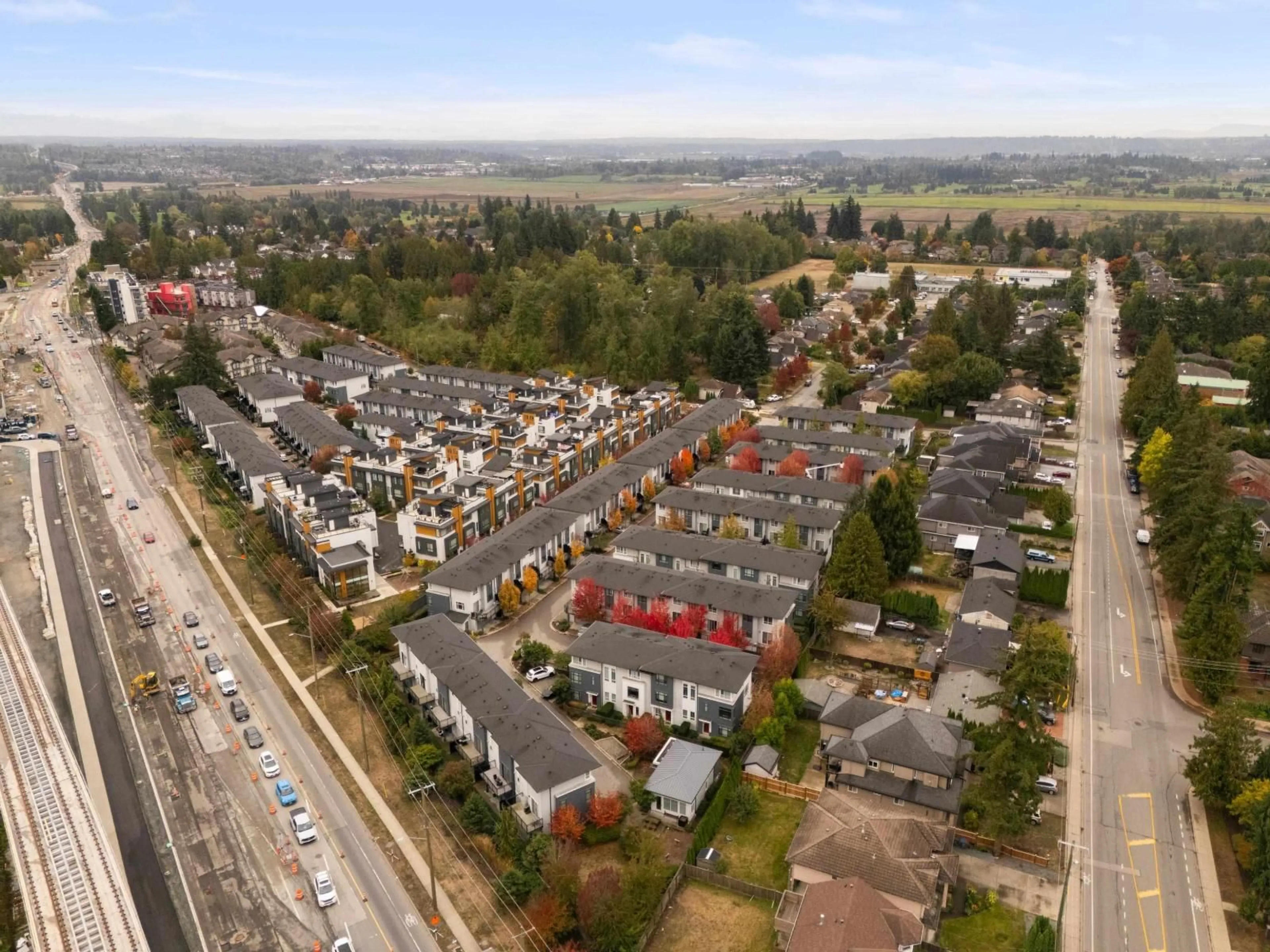 A pic from outside/outdoor area/front of a property/back of a property/a pic from drone, street for 1305 - 16433 WATSON DRIVE, Surrey British Columbia V4N6R9