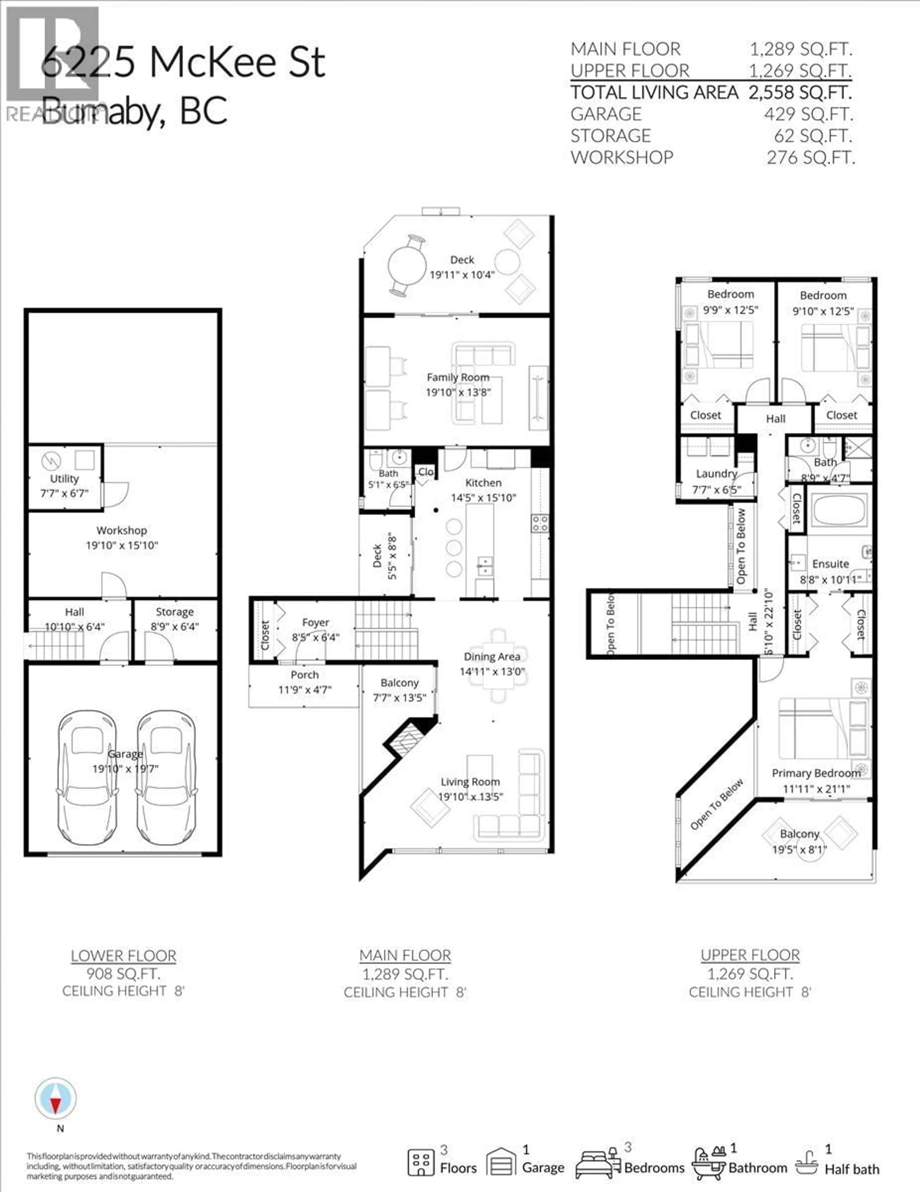 Floor plan for 6225 MCKEE STREET, Burnaby British Columbia V5J2V8