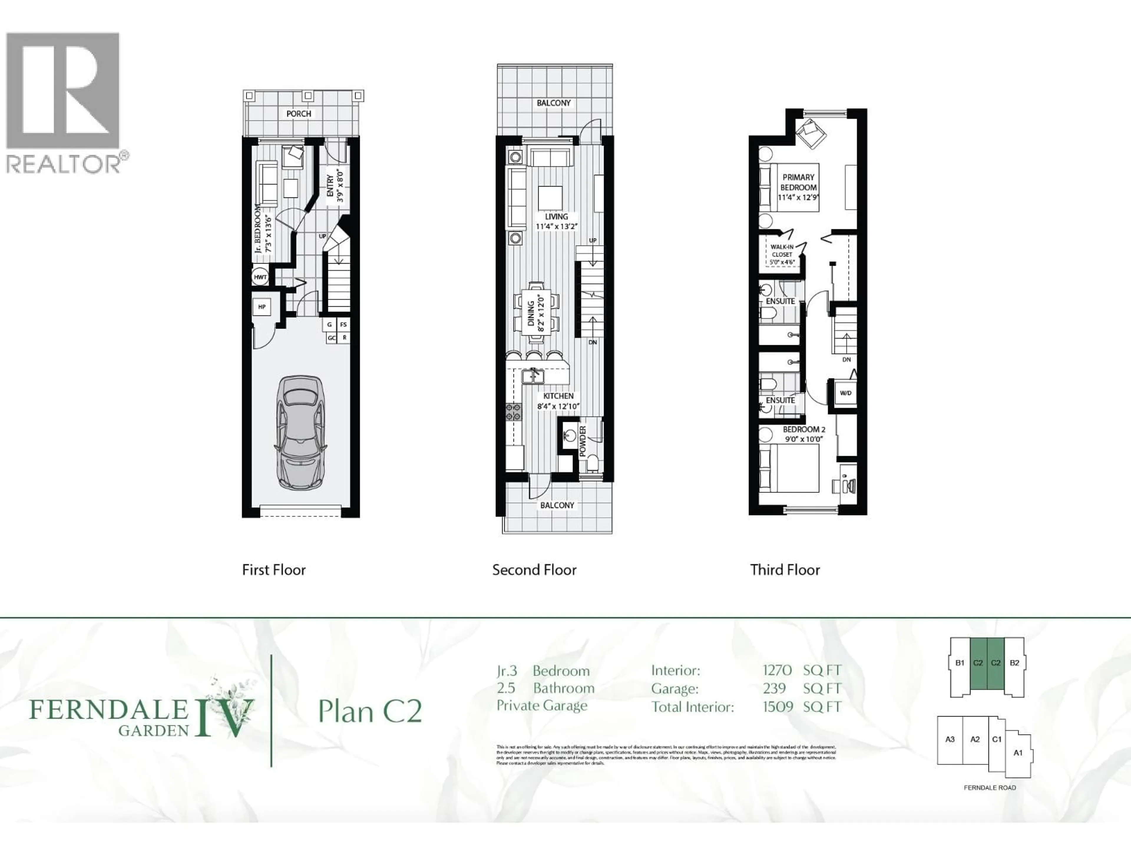 Floor plan for 2 - 9331 FERNDALE ROAD, Richmond British Columbia V6Y1X4