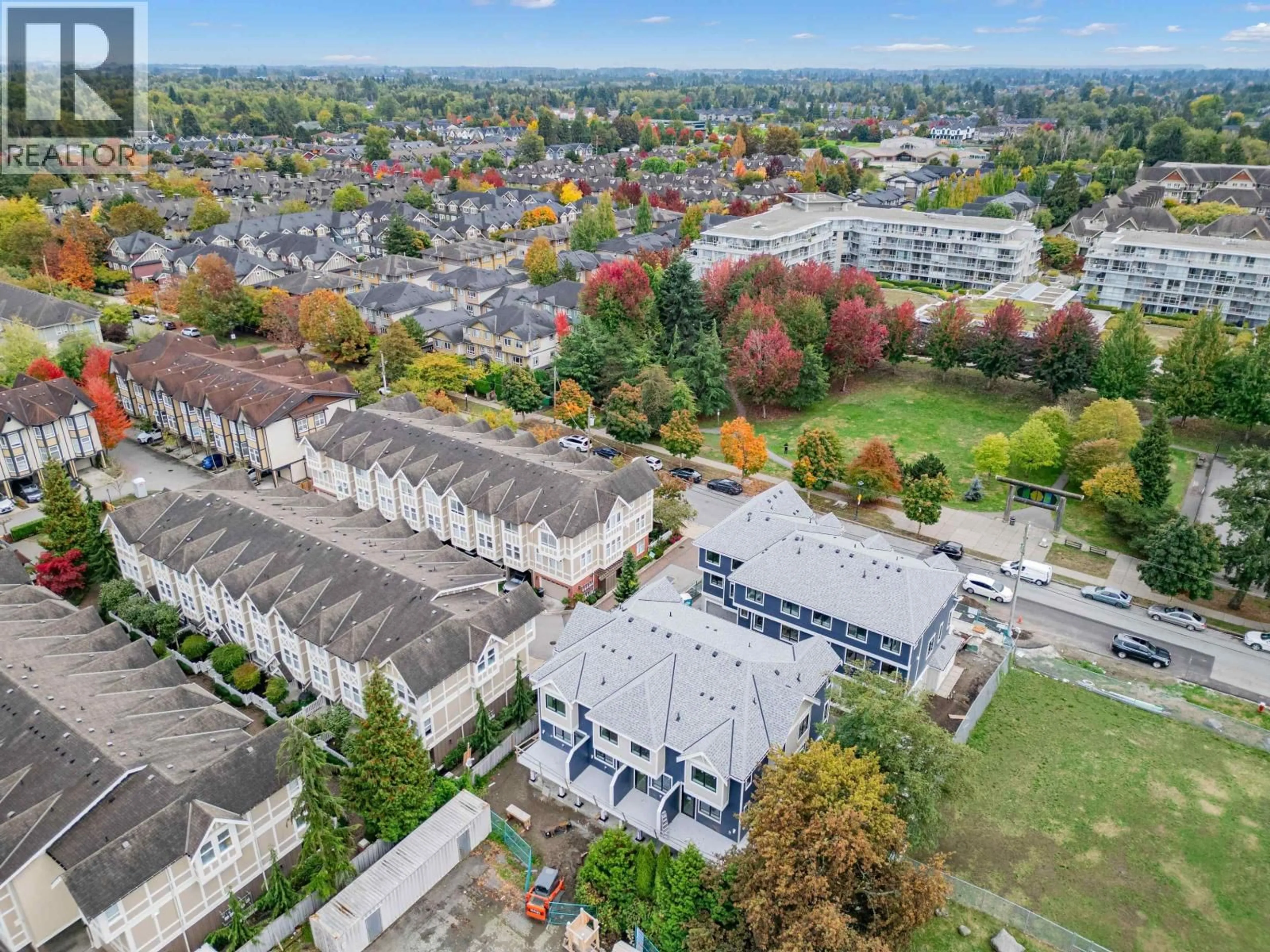 A pic from outside/outdoor area/front of a property/back of a property/a pic from drone, city buildings view from balcony for 2 - 9331 FERNDALE ROAD, Richmond British Columbia V6Y1X4