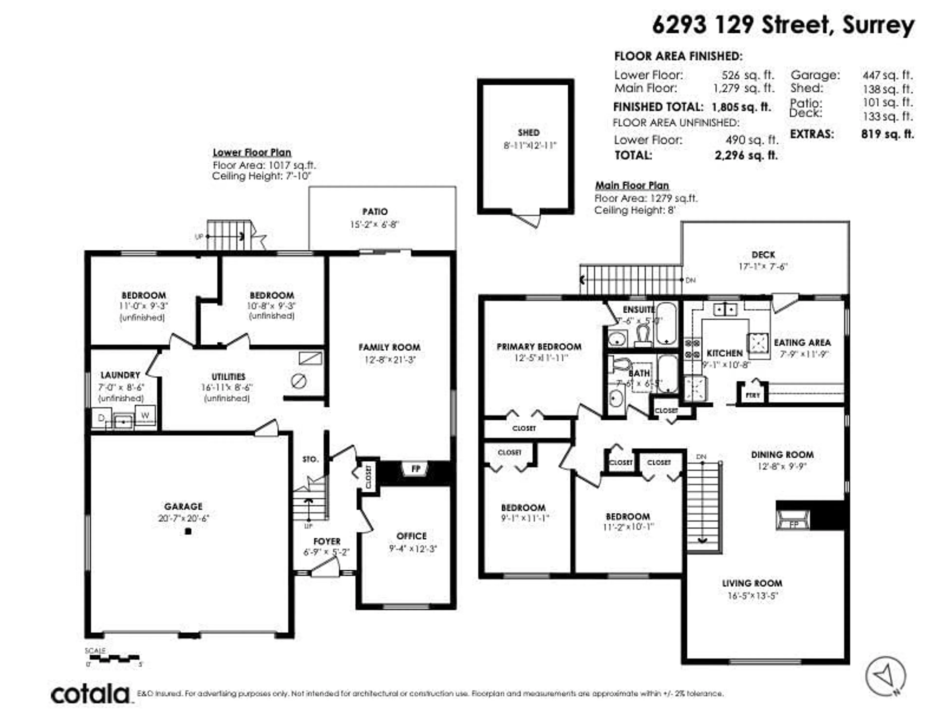 Floor plan for 6293 129 STREET, Surrey British Columbia V3X1S7