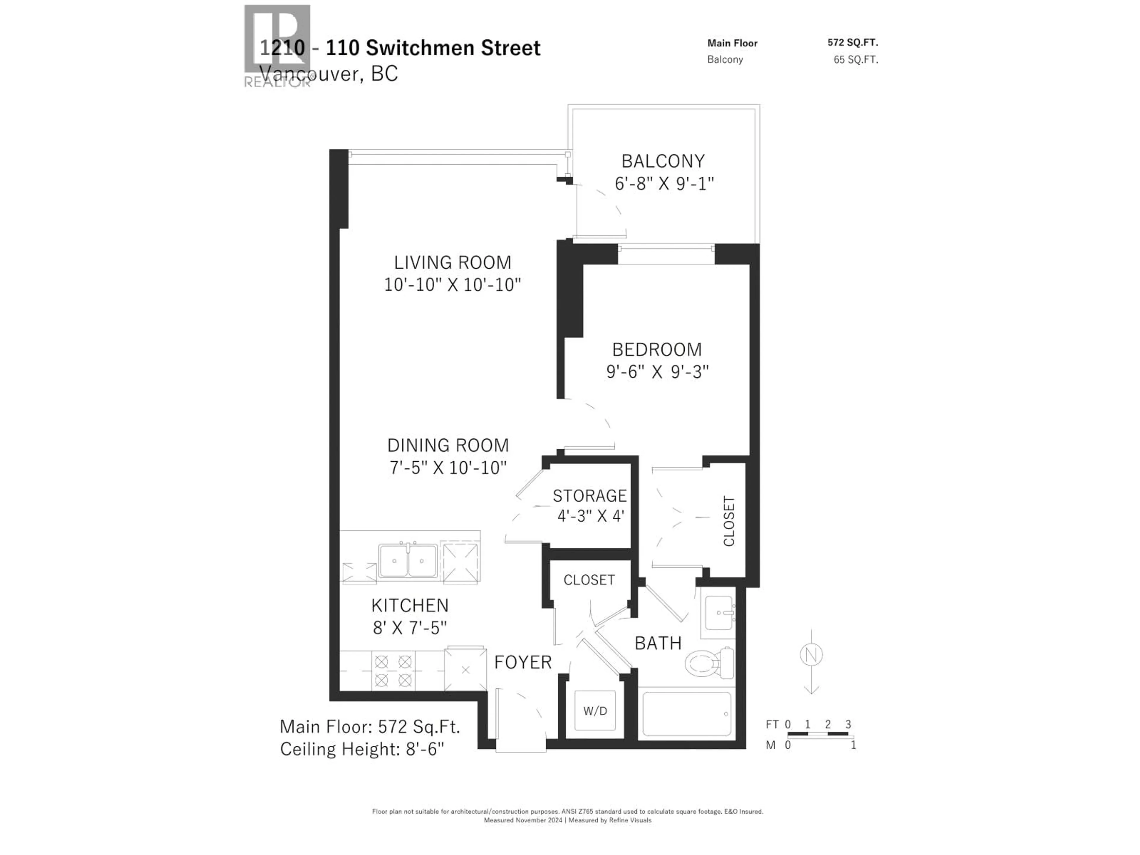 Floor plan for 1210 - 110 SWITCHMEN STREET, Vancouver British Columbia V6A0C6