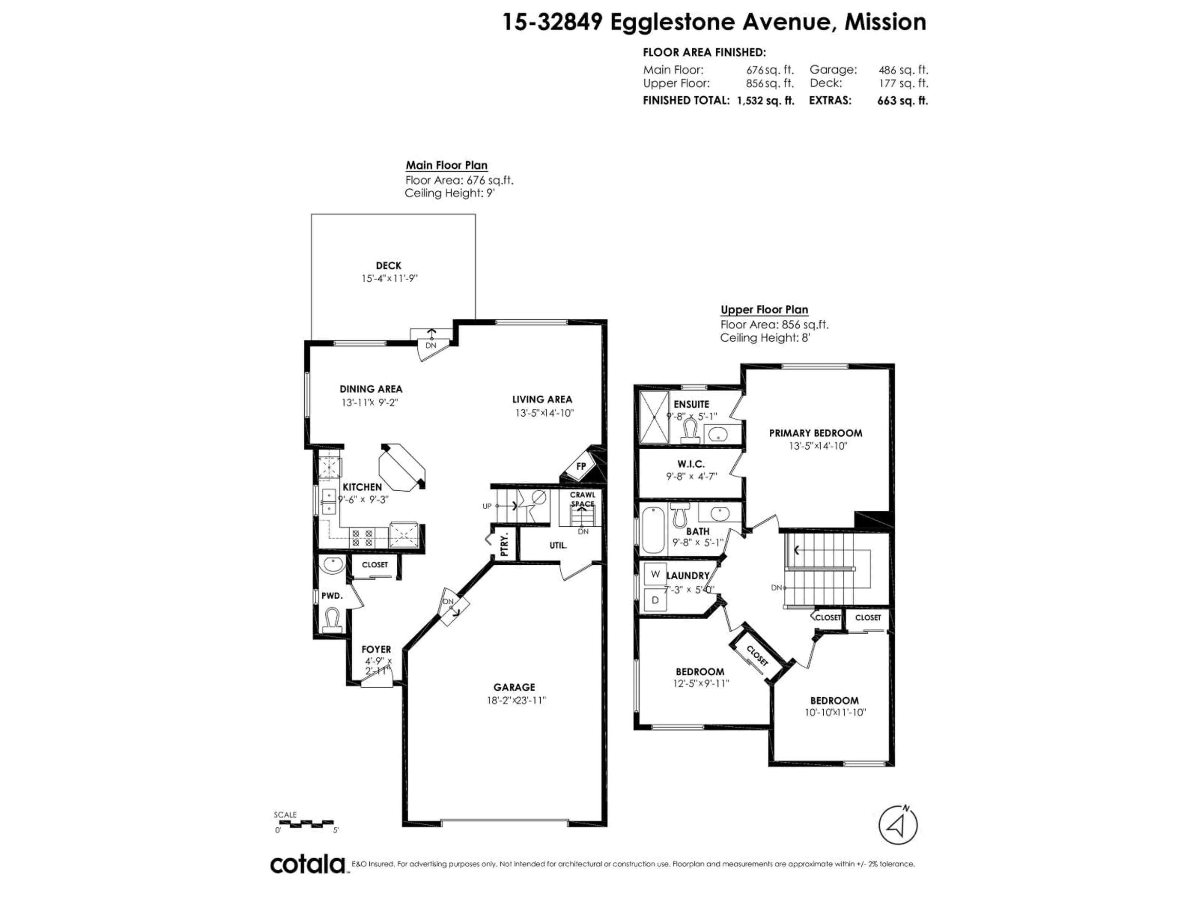 Floor plan for 15 - 32849 EGGLESTONE AVENUE, Mission British Columbia V2V7S1