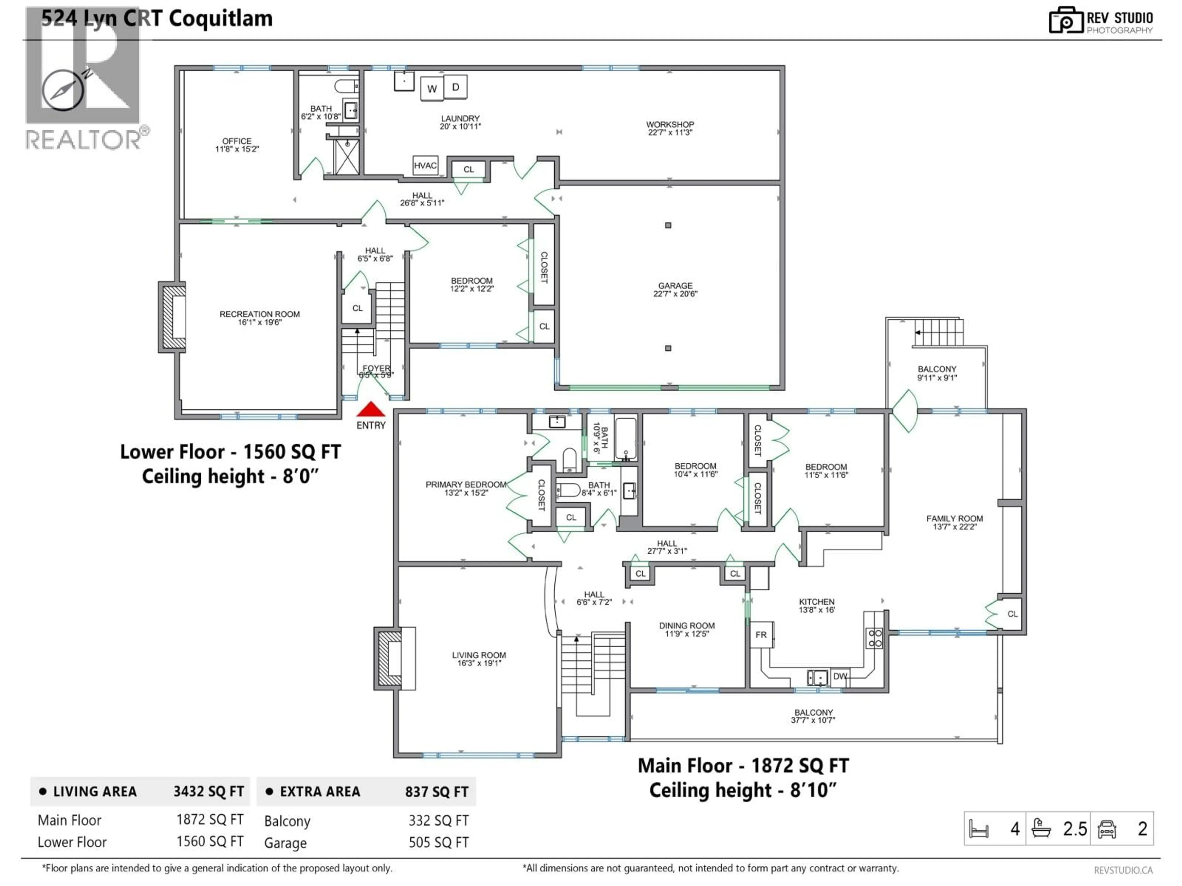 Floor plan for 524 LYN COURT, Coquitlam British Columbia V3J5N2