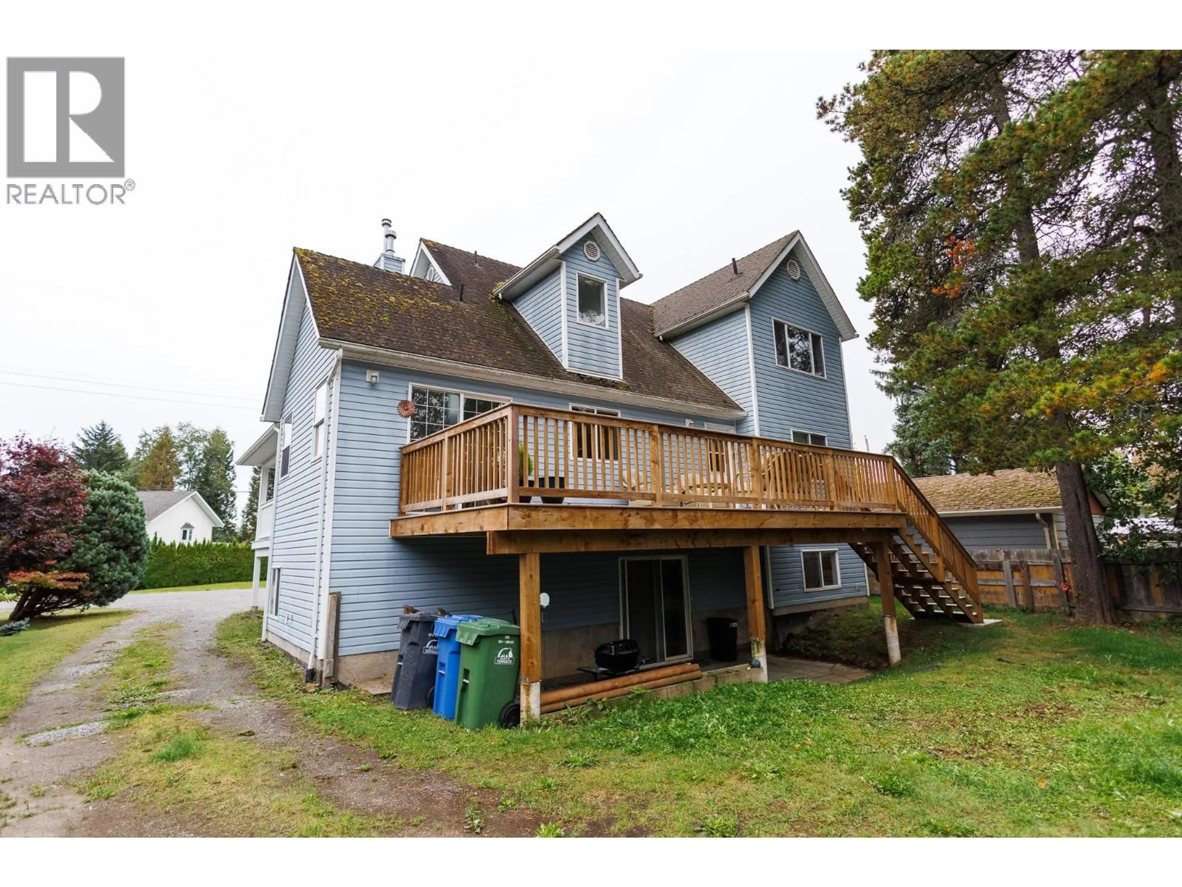 A pic from outside/outdoor area/front of a property/back of a property/a pic from drone, building for 4902 HAUGLAND AVENUE, Terrace British Columbia V8G1H4