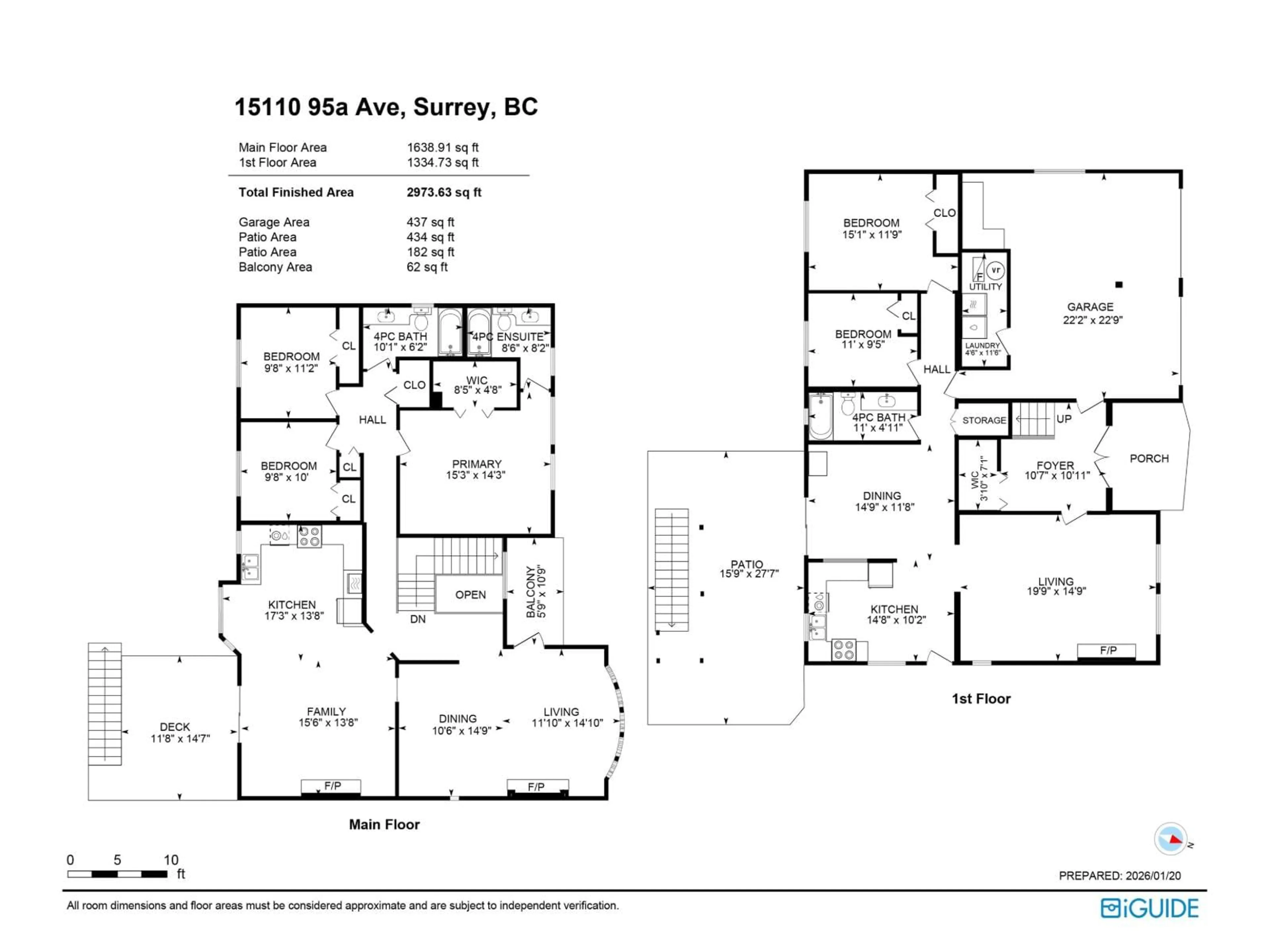 Floor plan for 15110 95A AVENUE, Surrey British Columbia V3R1E5