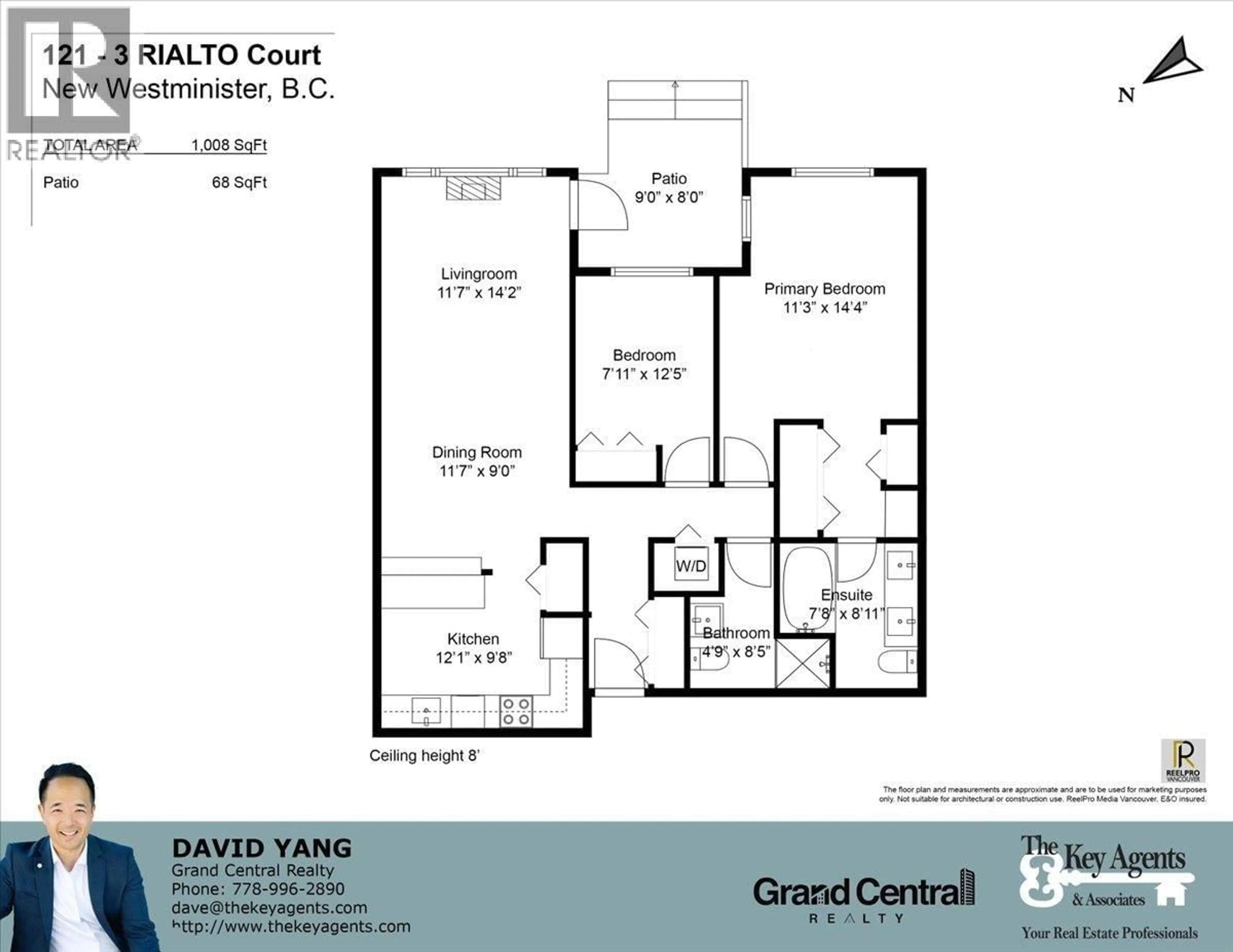 Floor plan for 121 - 3 RIALTO COURT, New Westminster British Columbia V3M6P2