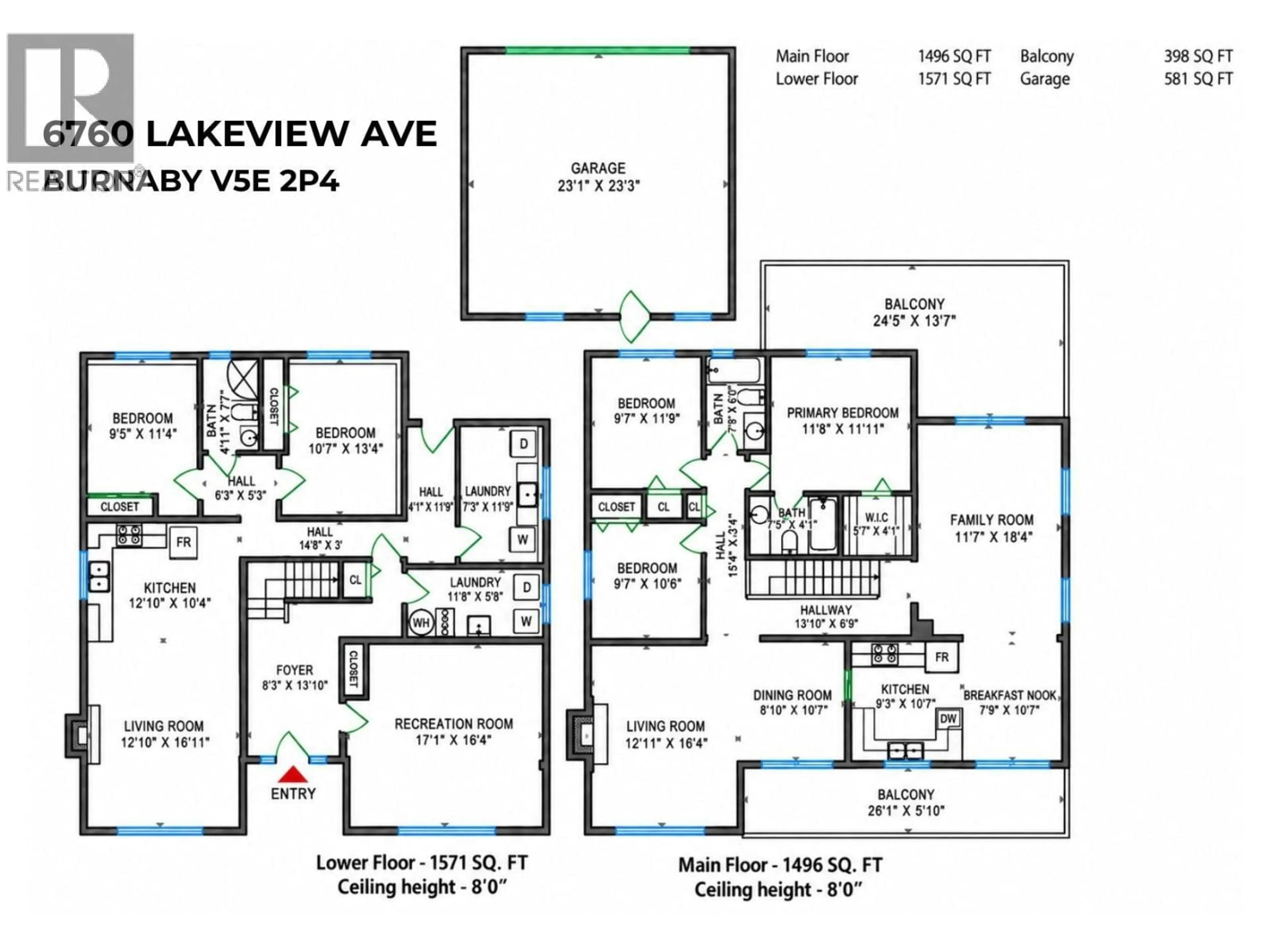 Floor plan for 6760 LAKEVIEW AVENUE, Burnaby British Columbia V5E2P4