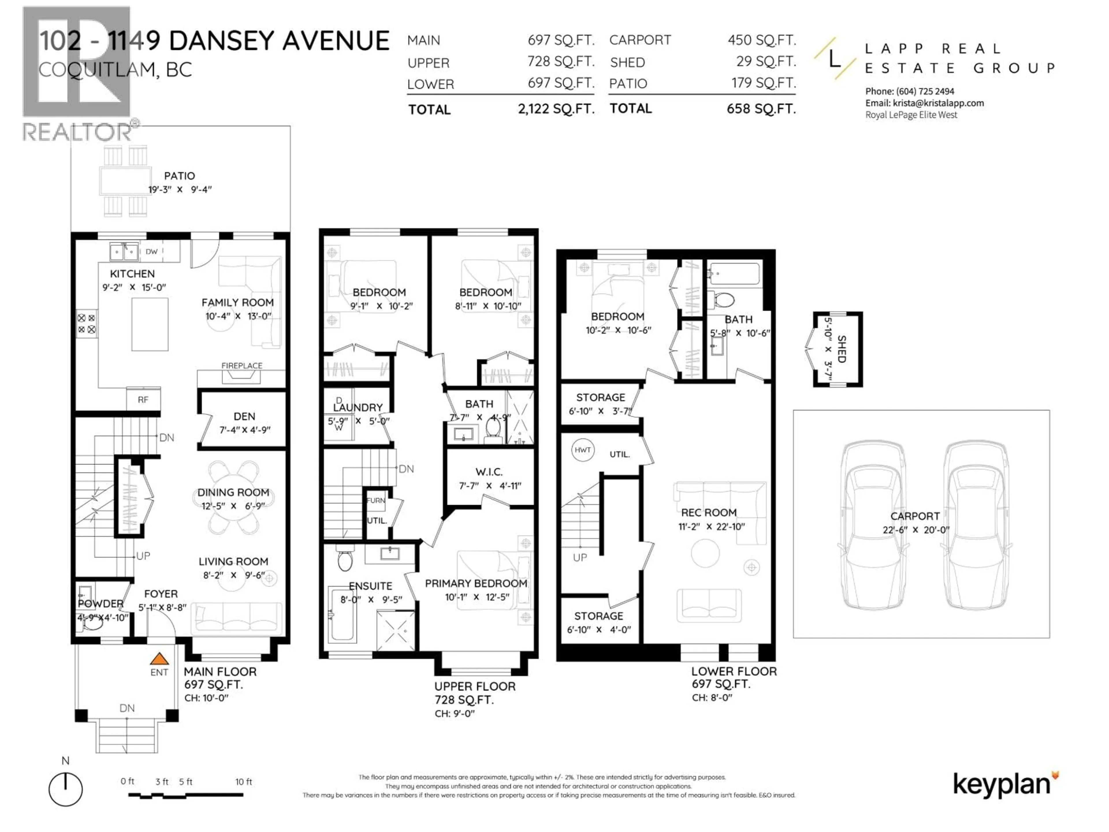 Floor plan for 102 - 1149 DANSEY AVENUE, Coquitlam British Columbia V3K3H5