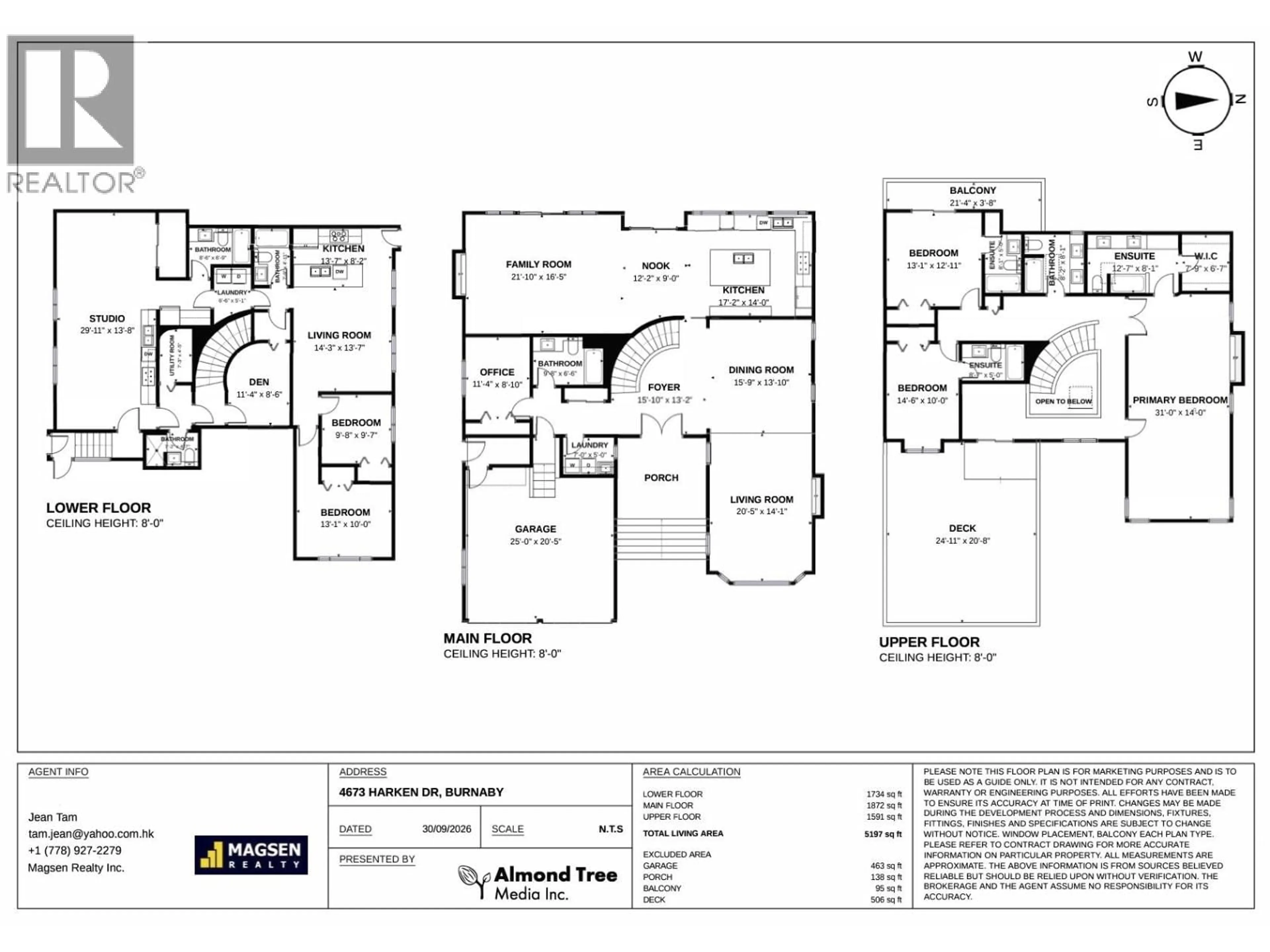 Floor plan for 4673 HARKEN DRIVE, Burnaby British Columbia V5G2M8