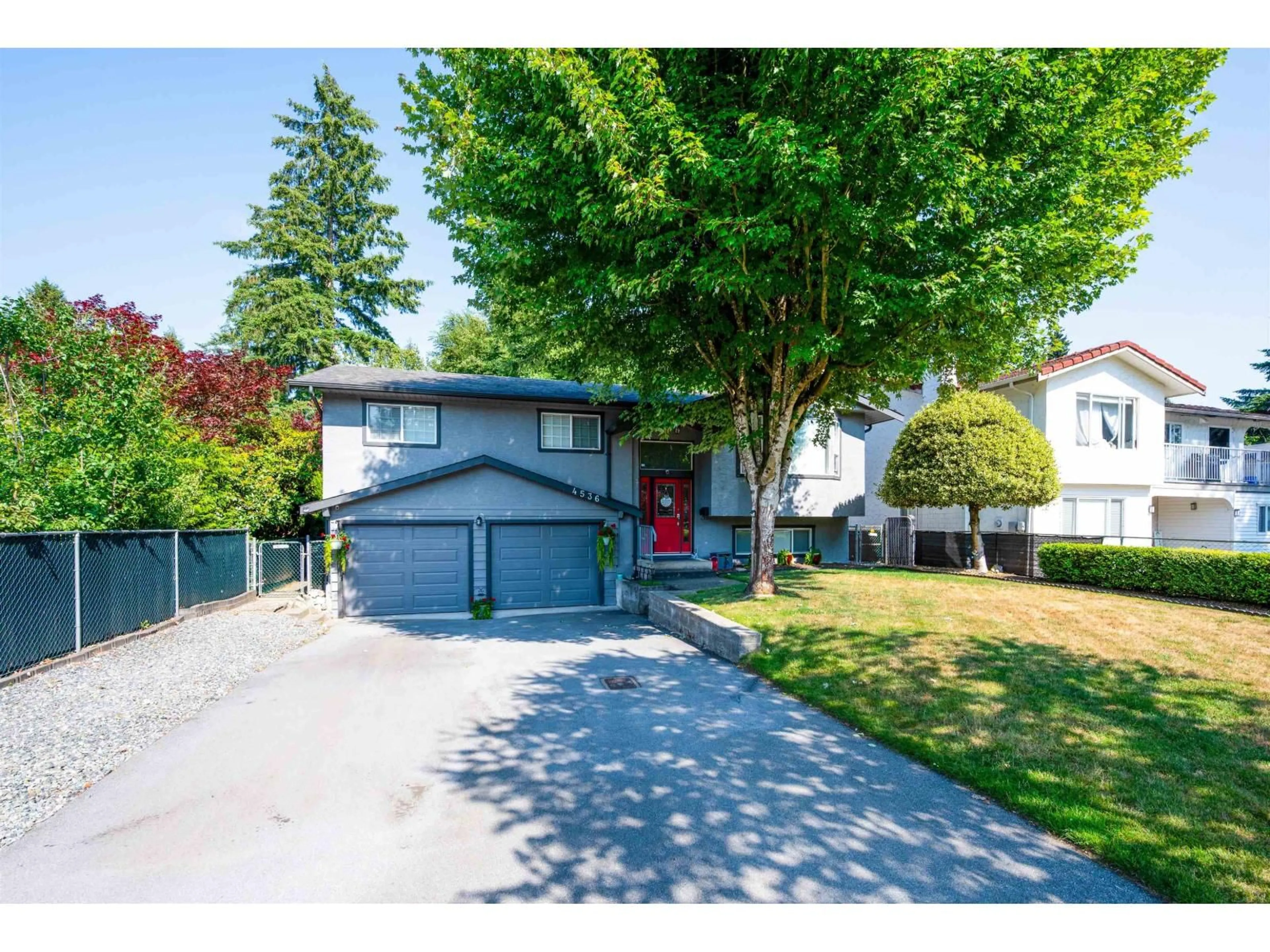 A pic from outside/outdoor area/front of a property/back of a property/a pic from drone, street for 4536 199A STREET, Langley British Columbia V3A5S3