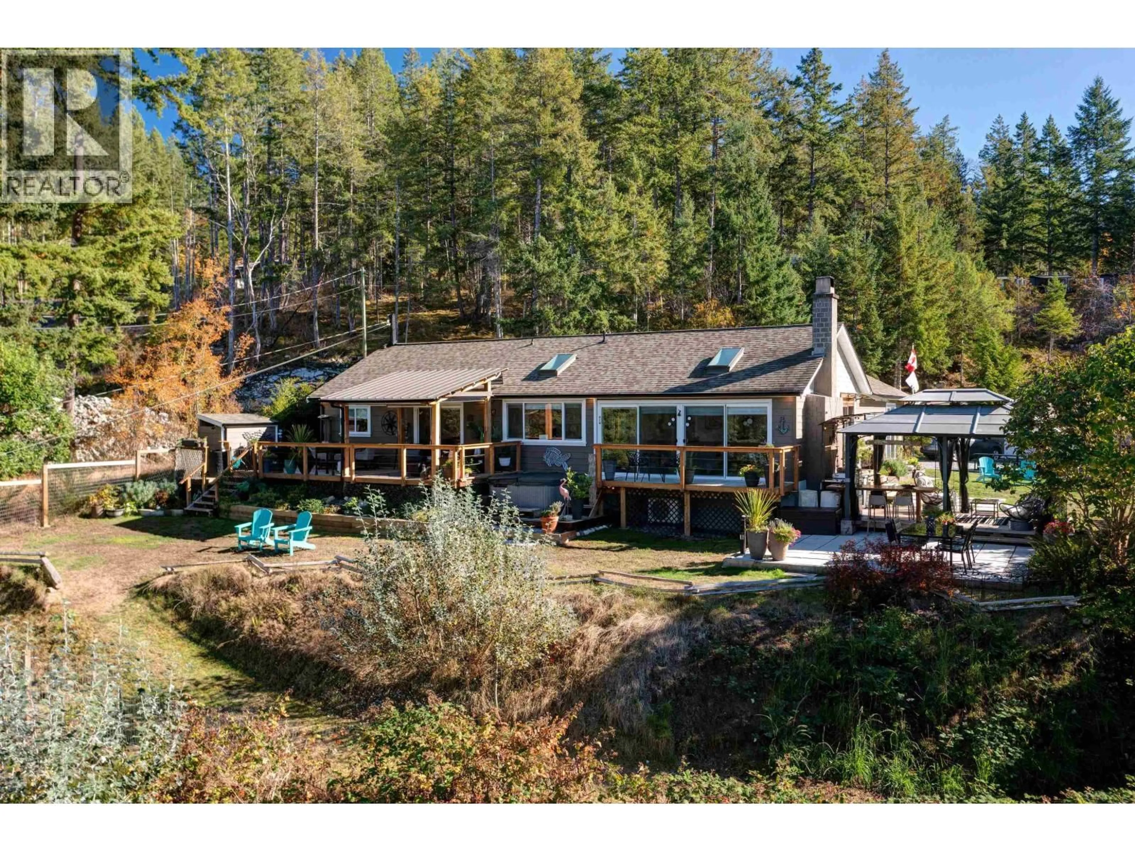 A pic from outside/outdoor area/front of a property/back of a property/a pic from drone, water/lake/river/ocean view for 4517 POLLOCK ROAD, Pender Harbour British Columbia V0N2H1