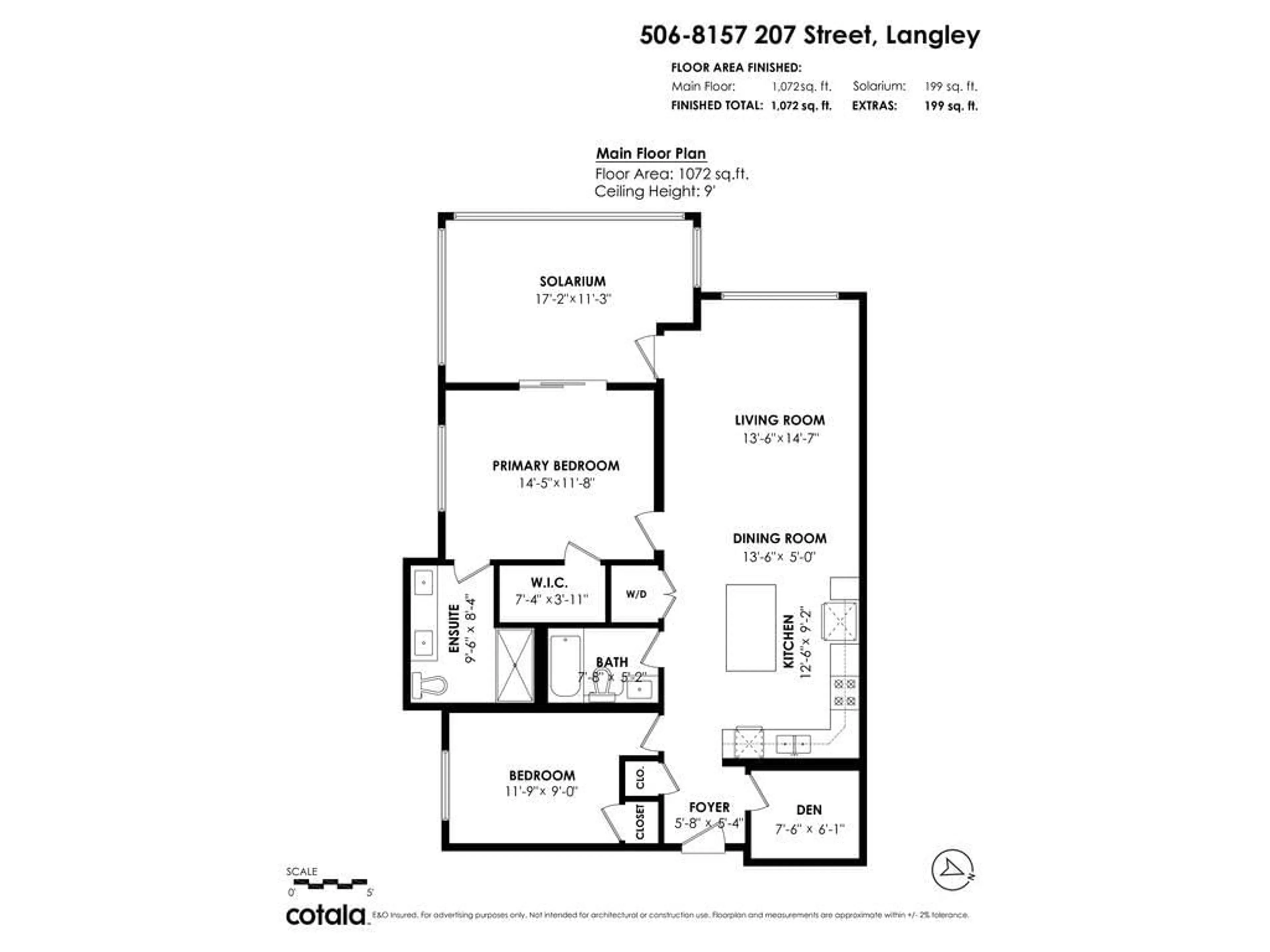 Floor plan for 506 - 8157 207 STREET, Langley British Columbia V2Y0V4