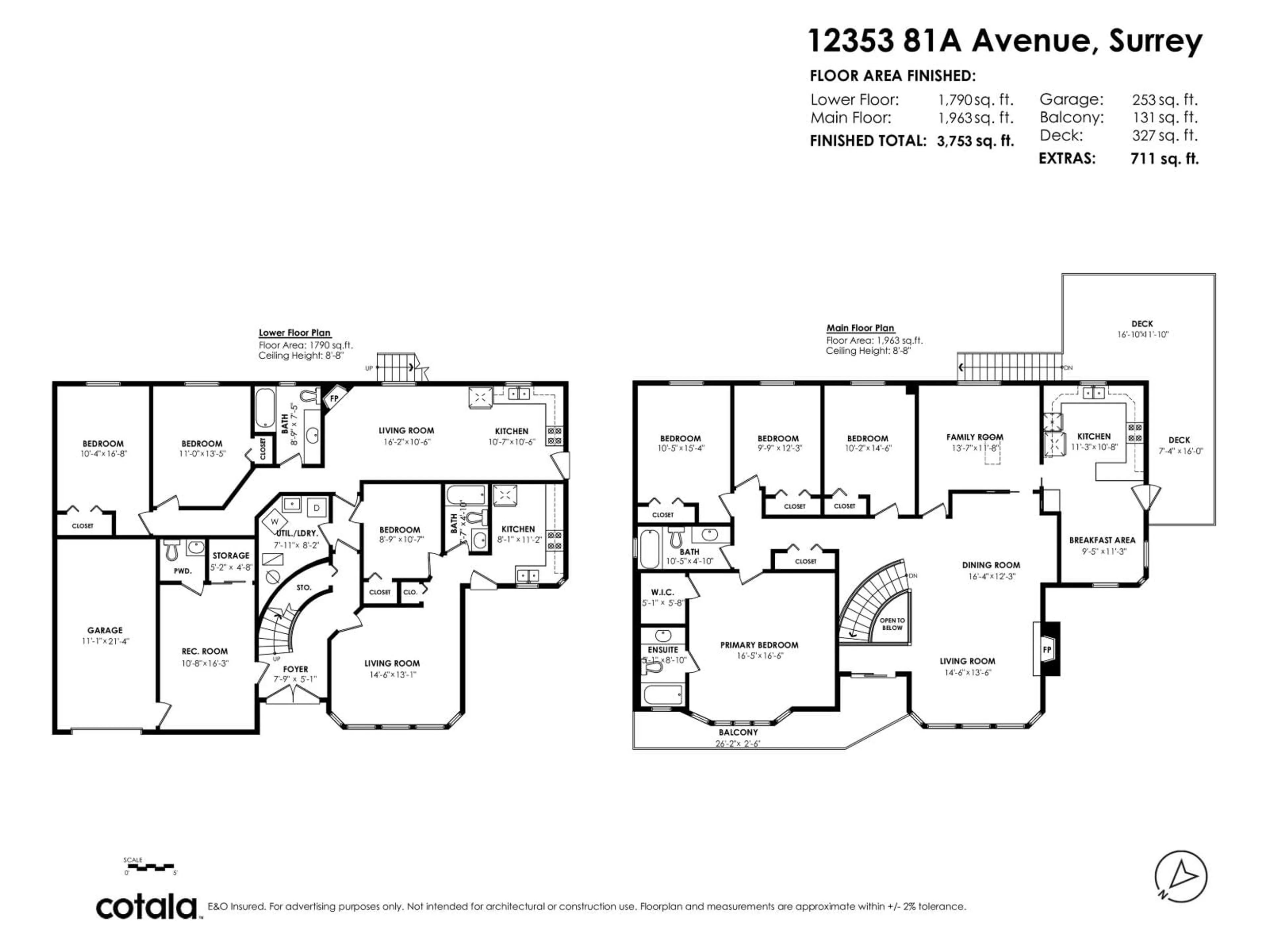 Floor plan for 12353 81A AVENUE, Surrey British Columbia V3W0X8