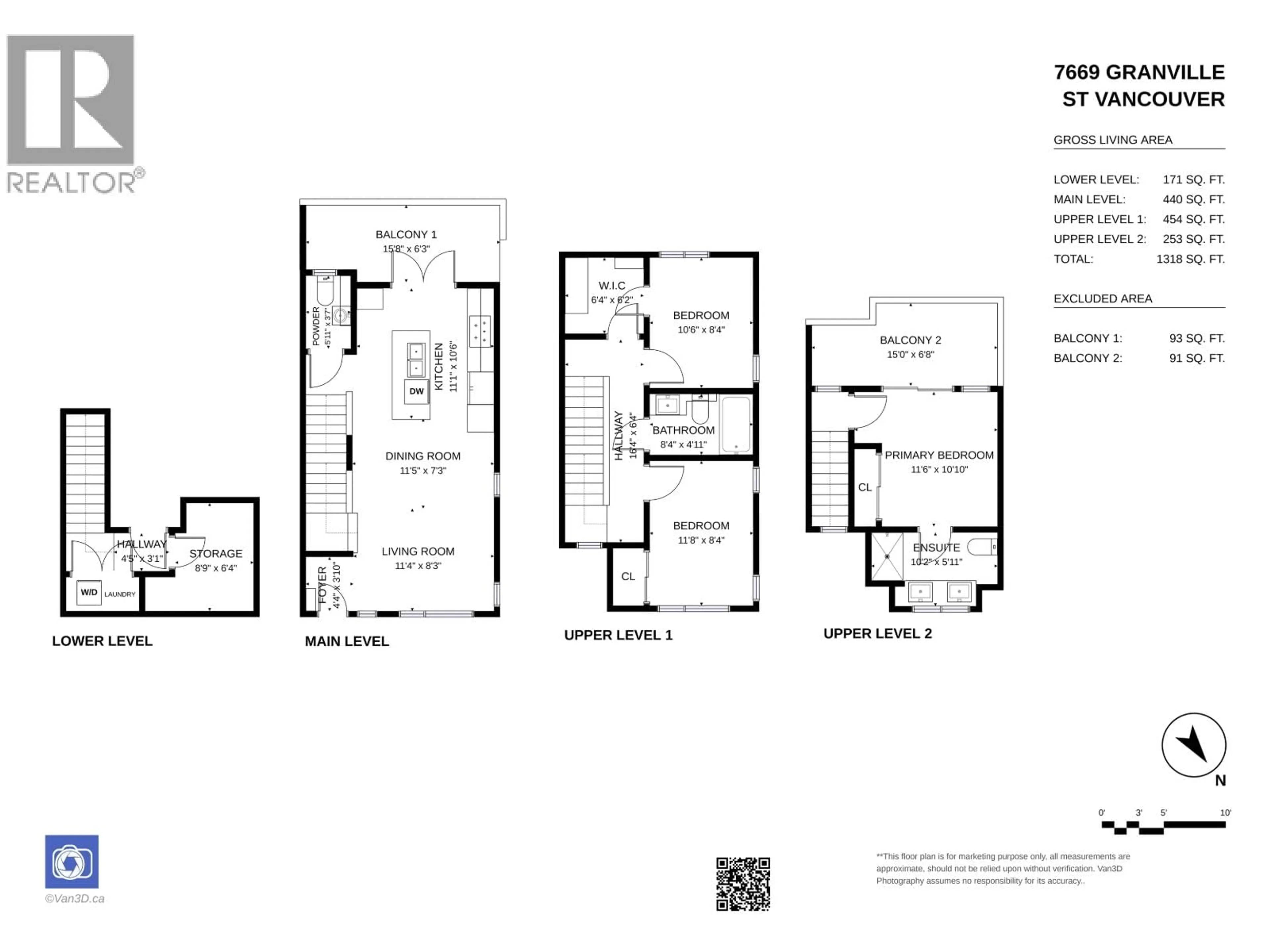 Floor plan for 7669 GRANVILLE STREET, Vancouver British Columbia V6P4Y8
