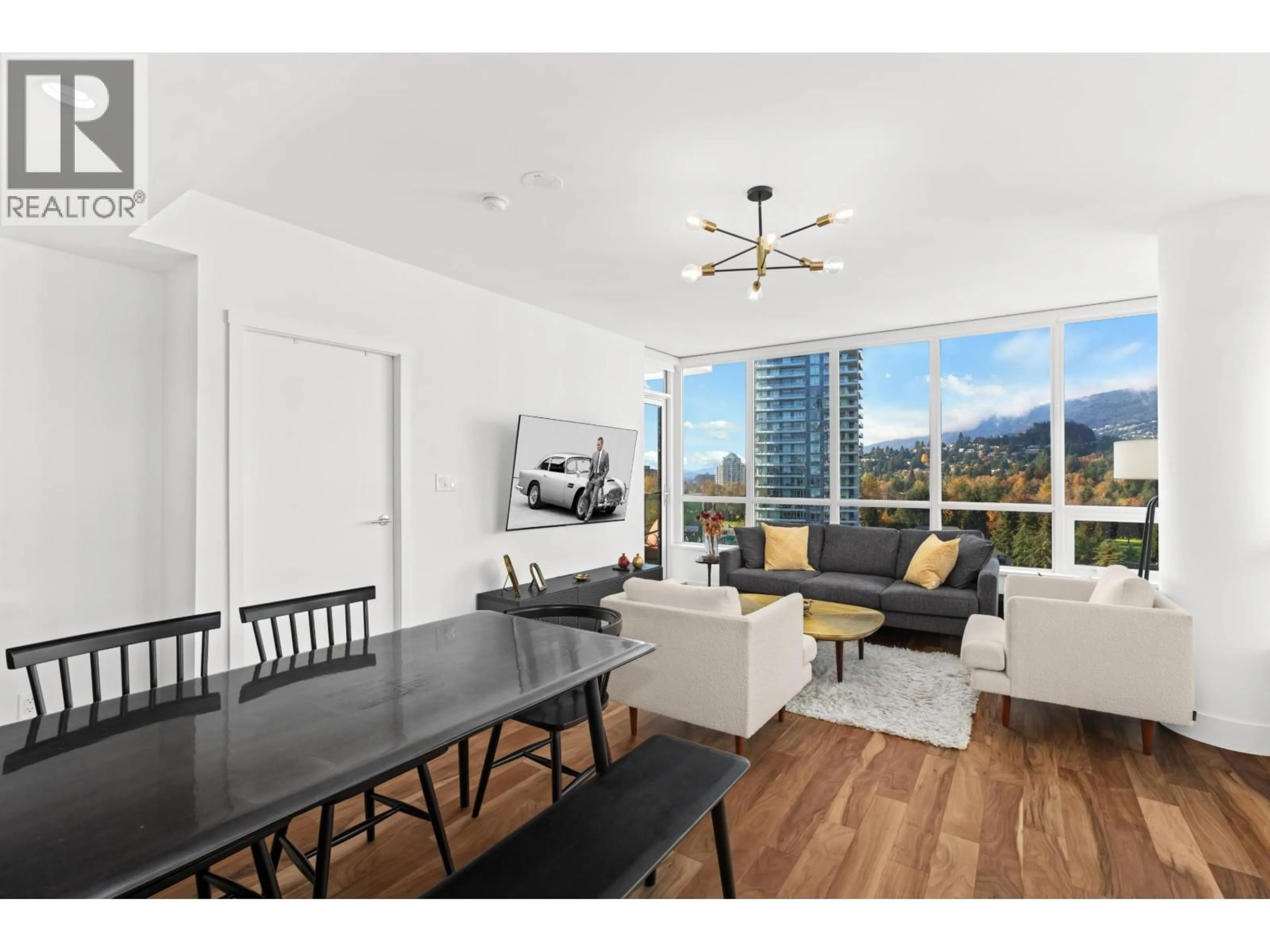 Living room with furniture, wood/laminate floor for 1107 - 1632 LIONS GATE LANE, North Vancouver British Columbia V7P0E2