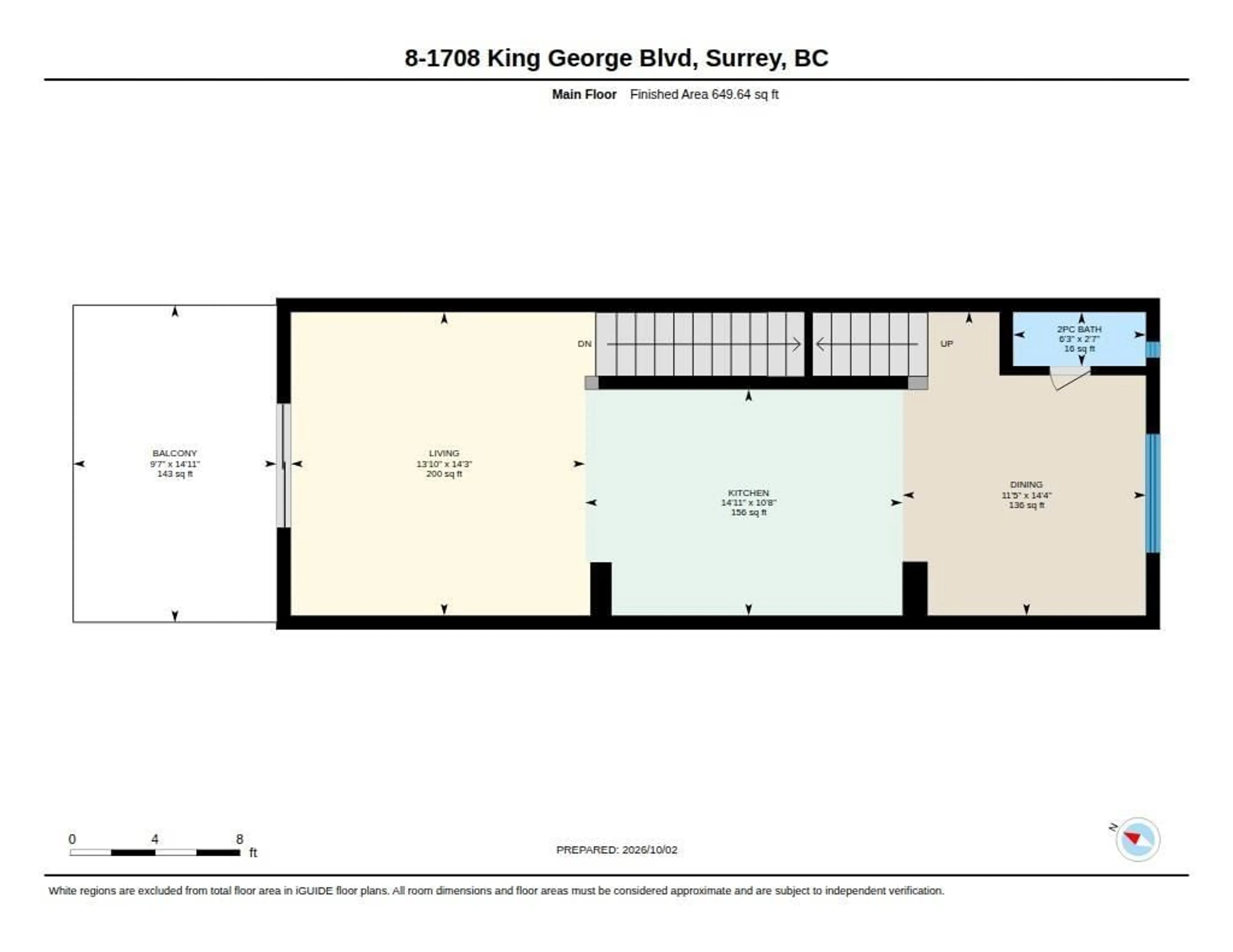 Floor plan for 8 - 1708 KING GEORGE BOULEVARD, Surrey British Columbia V4A4Z8