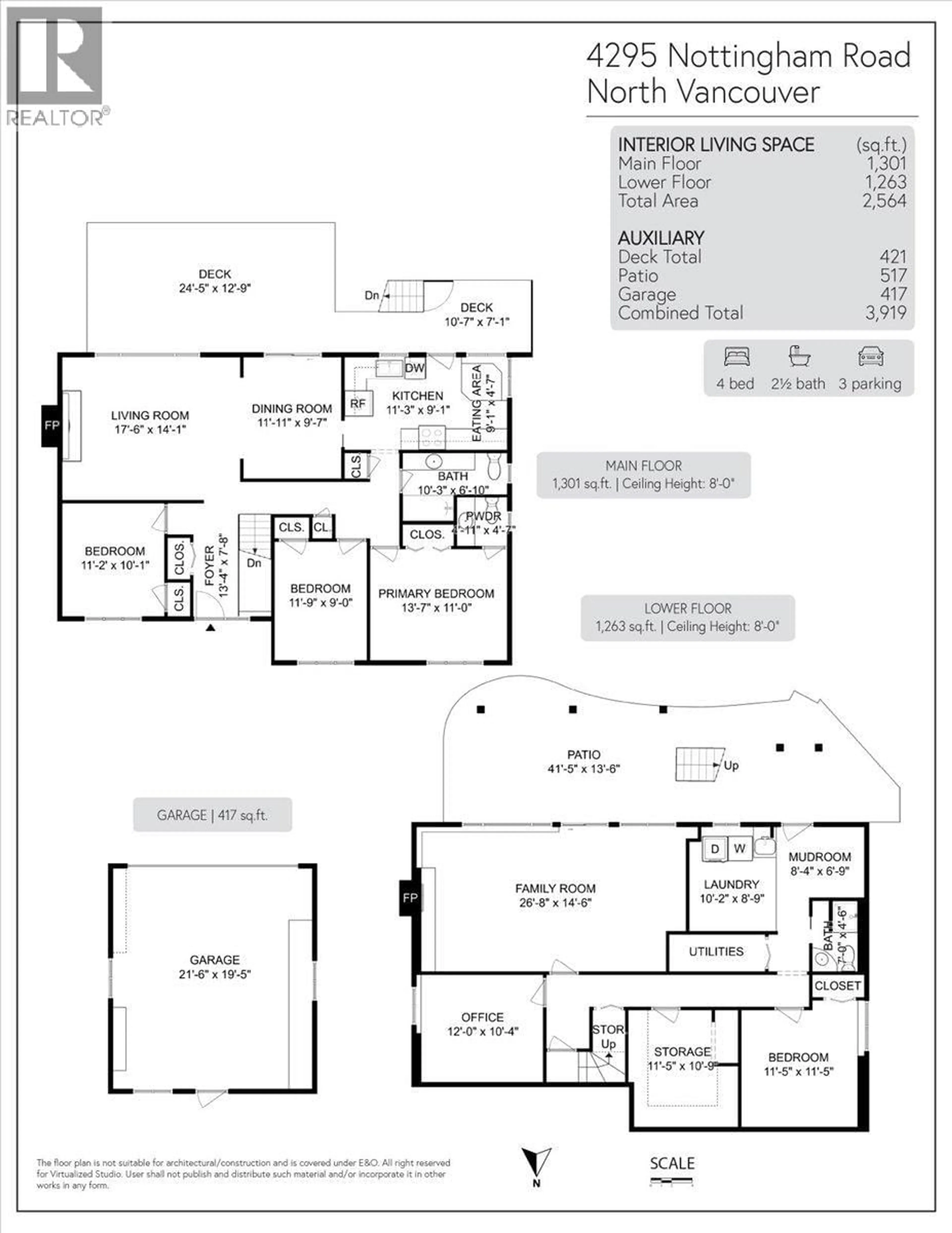 Floor plan for 4295 NOTTINGHAM ROAD, North Vancouver British Columbia V7K2N3
